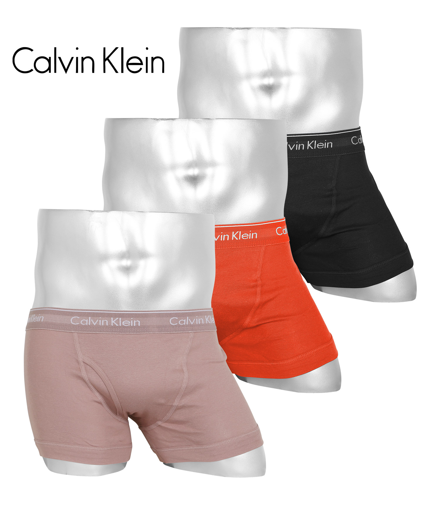 カルバンクライン Calvin Klein ボクサーパンツ 3枚セット メンズ アンダーウェア 男性下着 コットン100% 綿 前開き CK ロゴ  高級 ハイブランド