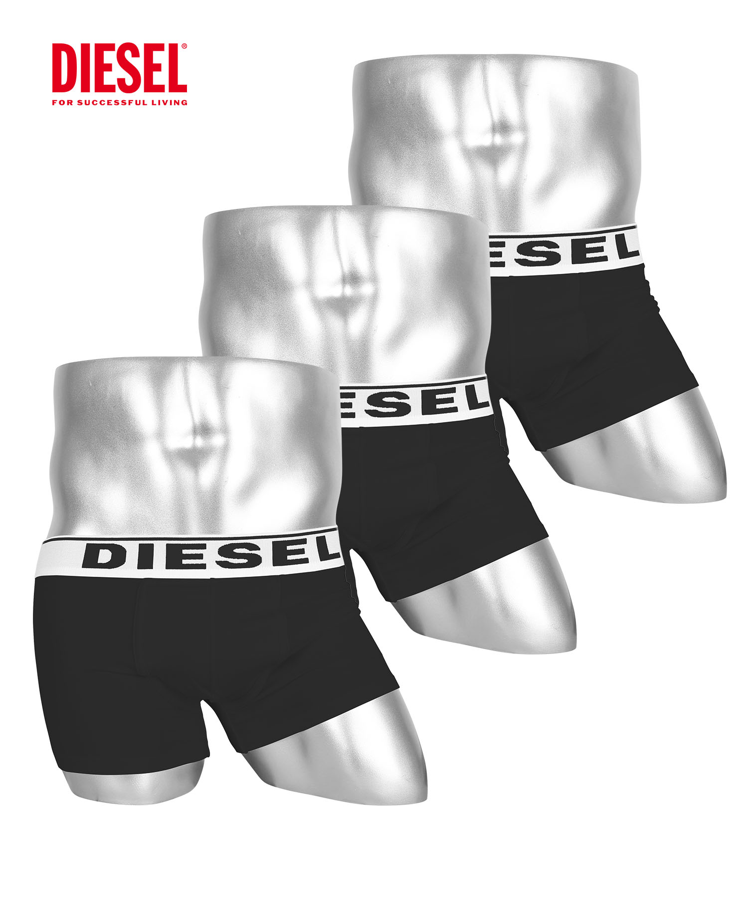 ☆ Diesel ディーゼル メンズボクサーパンツ 白黒グレー XLサイズ