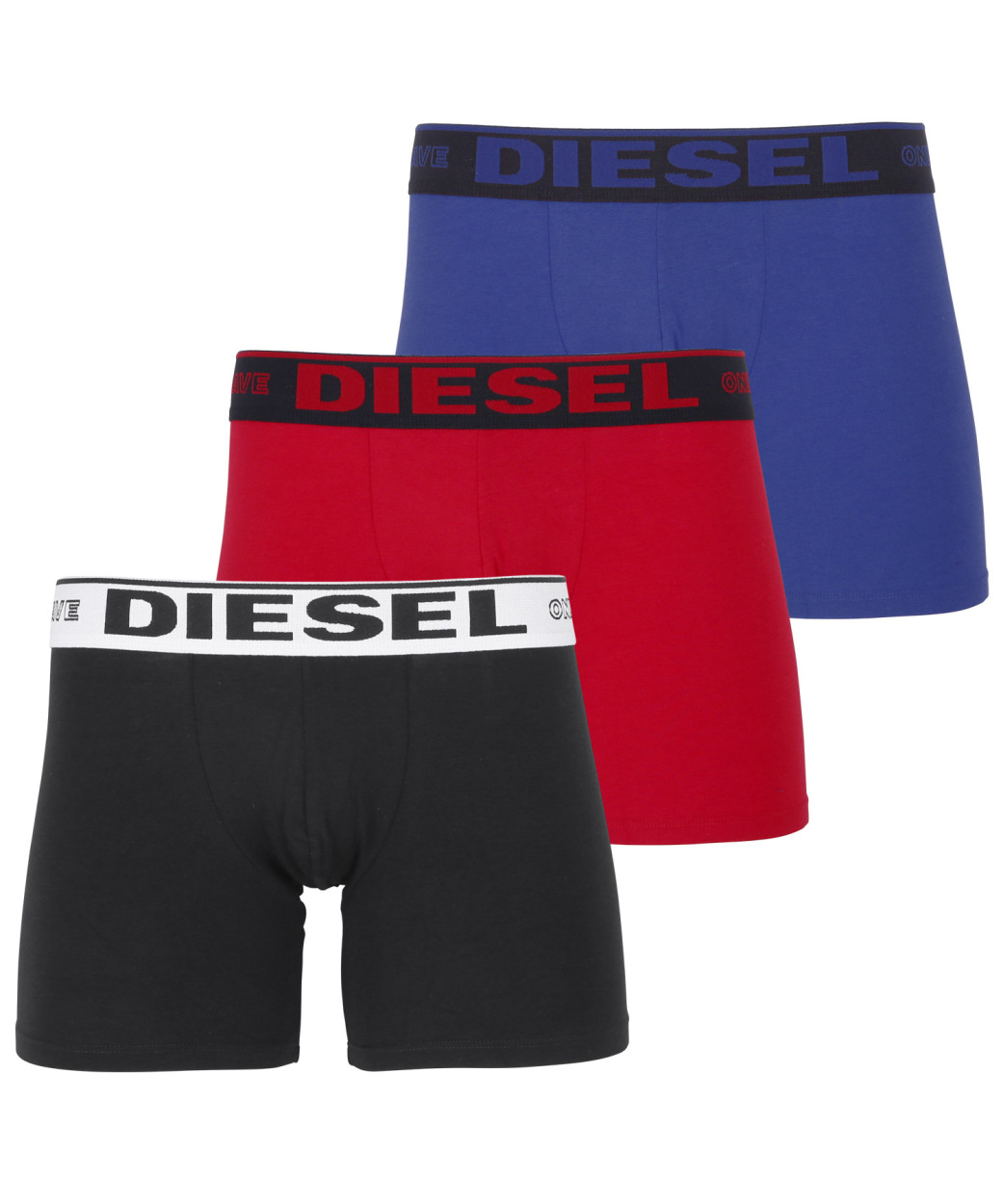 ディーゼル DIESEL ロングボクサーパンツ 3枚セット メンズ アンダーウェア 男性 下着 綿混 コットン ブランド ロゴ プレゼント ギフト