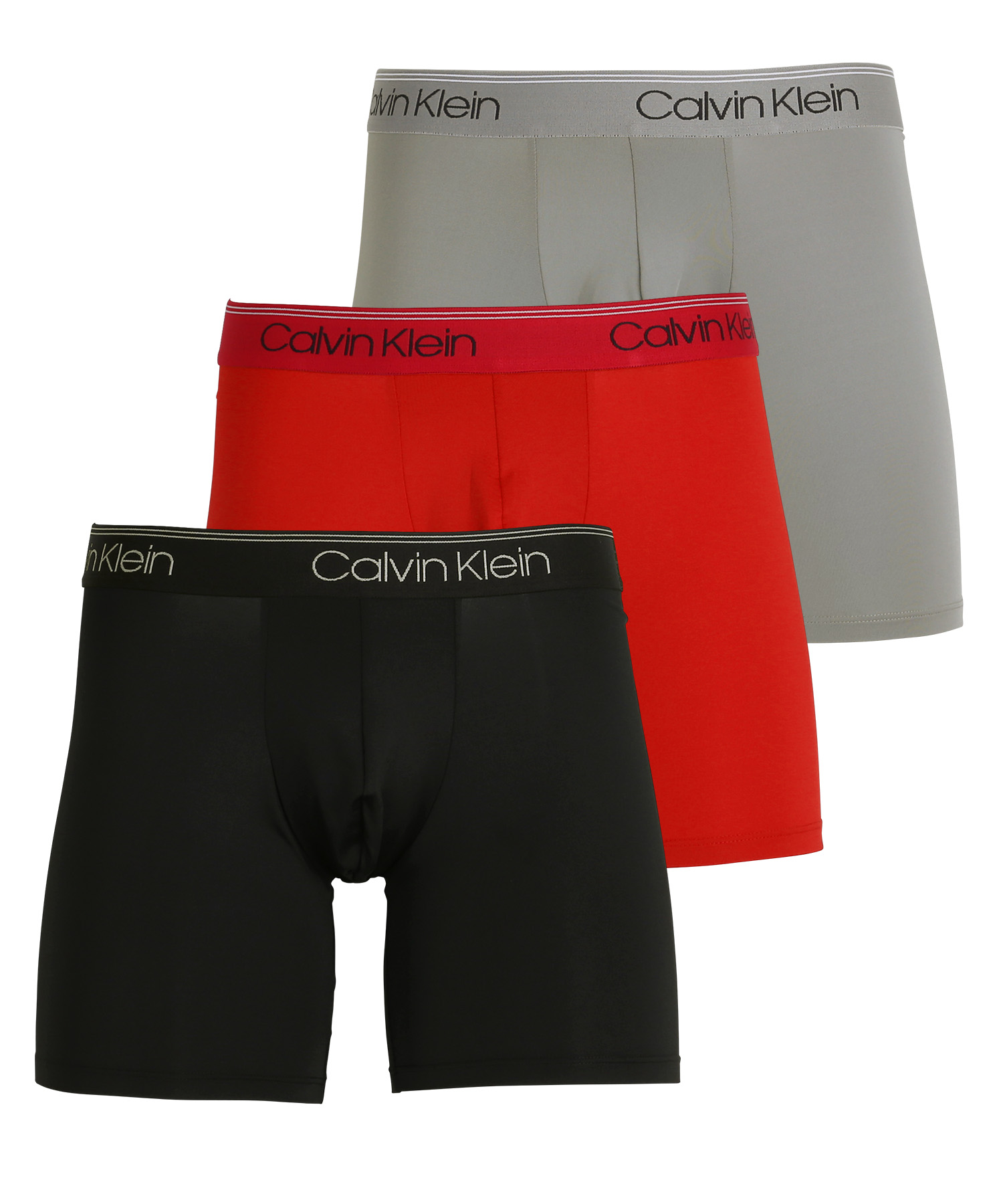 カルバンクライン Calvin Klein ロングボクサーパンツ 3枚セット メンズ アンダーウェア 男性下着 ツルツル 速乾 CK ロゴ 高級  ハイブランド