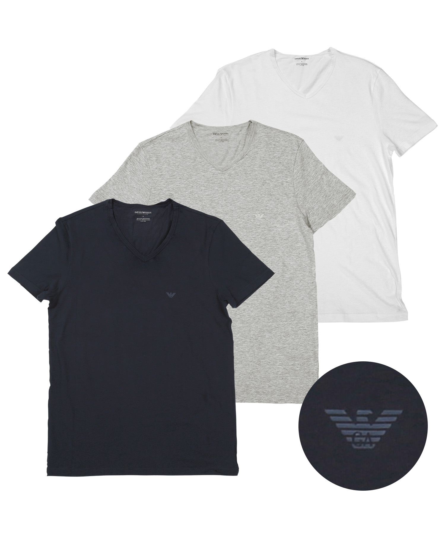 Tシャツ メンズ エンポリオ アルマーニ EMPORIO ARMANI 3枚 セット