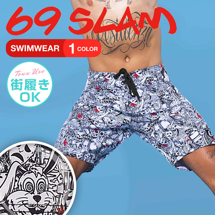 ロックスラム 69SLAM サーフパンツ メンズ 水着 海パン ショートパンツ ボードショーツ 海 プール フェス キャンプ アウトドア ブランド  メール便