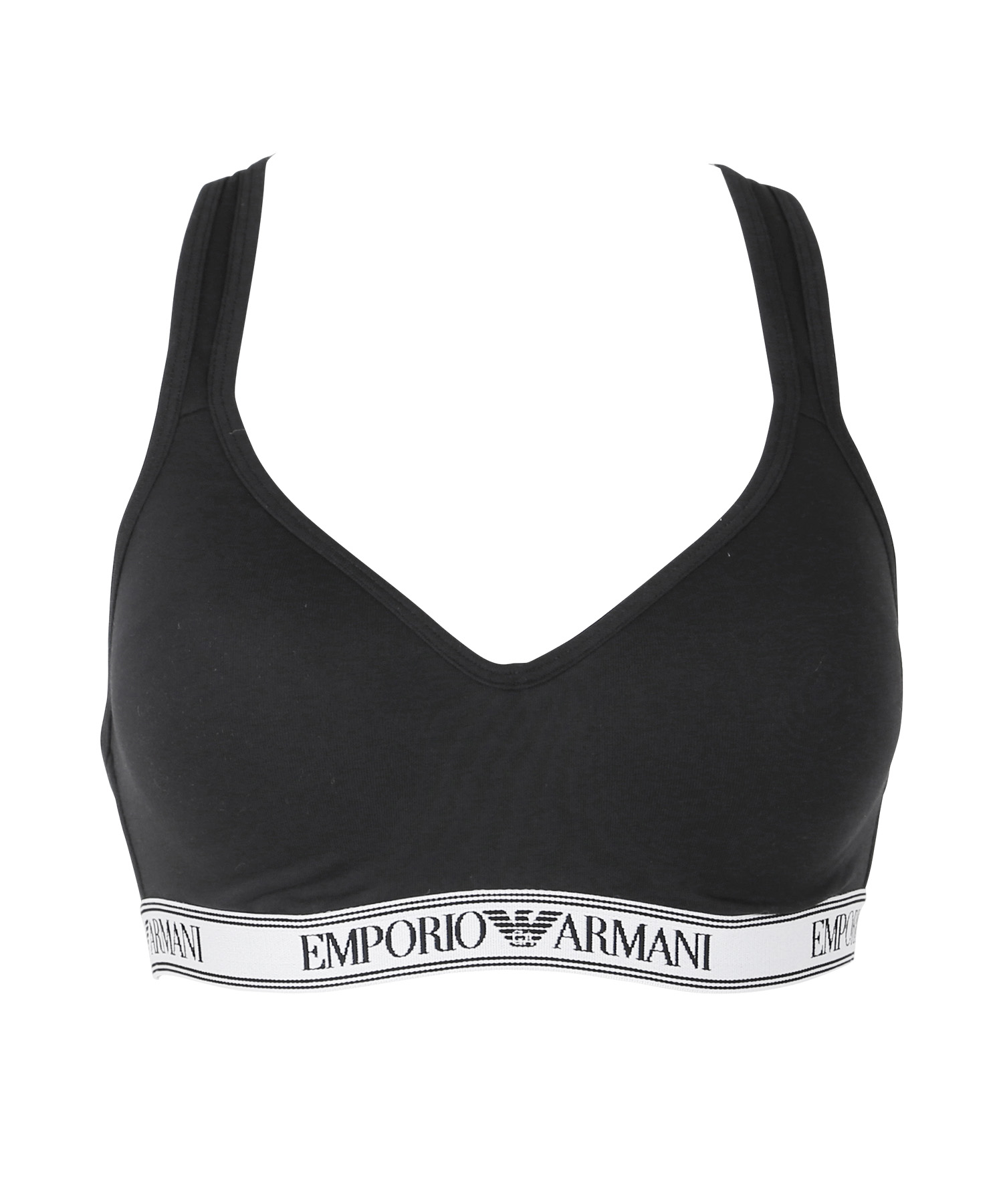 エンポリオ アルマーニ EMPORIO ARMANI スポーツブラ レディース アンダーウェア 女性 下着 綿混 コットン ロゴ 高級 ハイブランド  プレゼント ギフト