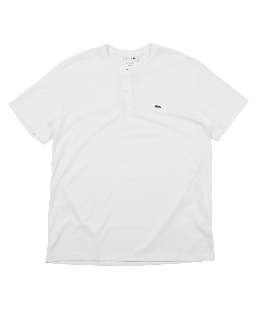 ラコステ LACOSTE メンズ Tシャツ クリスマス 2023 プレゼント ギフト 半袖 ヘンリーネック 綿 コットン ロゴ ブランド メール便