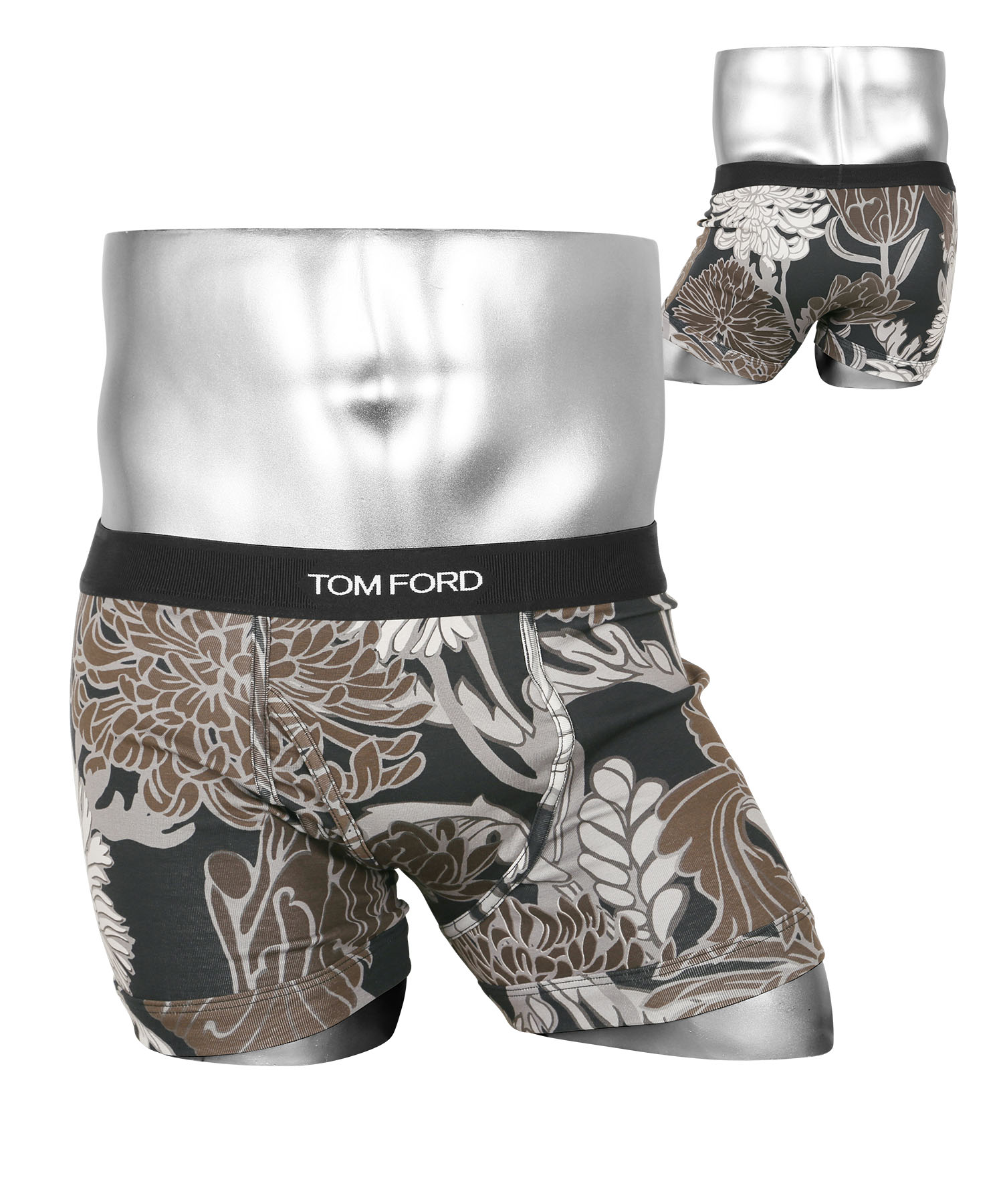 トムフォード TOM FORD ボクサーパンツ メンズ アンダーウェア 綿混 コットン 前開き ロゴ 高級 ハイブランド プレゼント ギフト