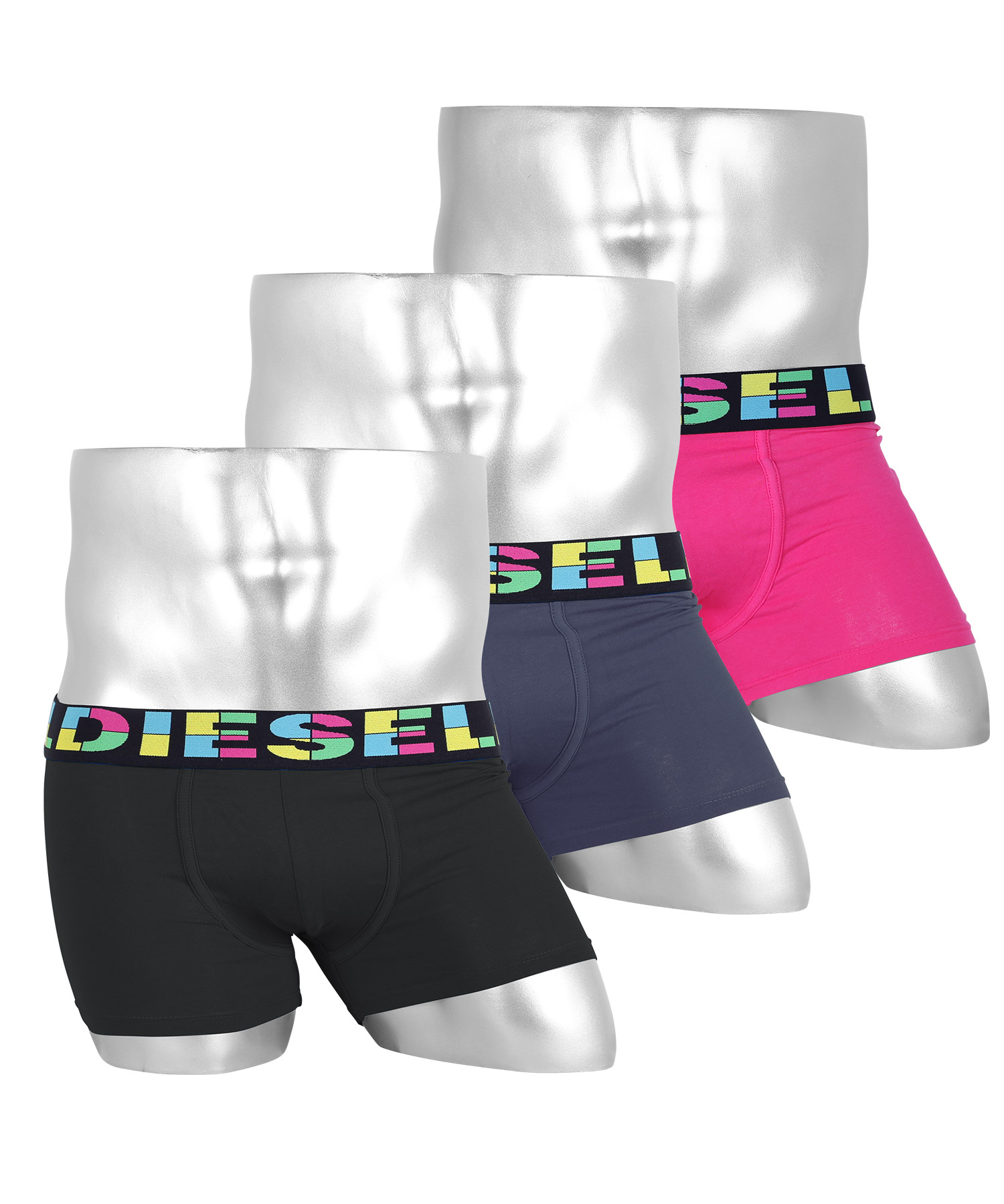 セール ボクサーパンツ メンズ 3枚 セット ディーゼル DIESEL 男性 下着 かっこいい 綿 無地 ロゴ ブランド 紳士 大人 おしゃれ｜crazyferret｜03