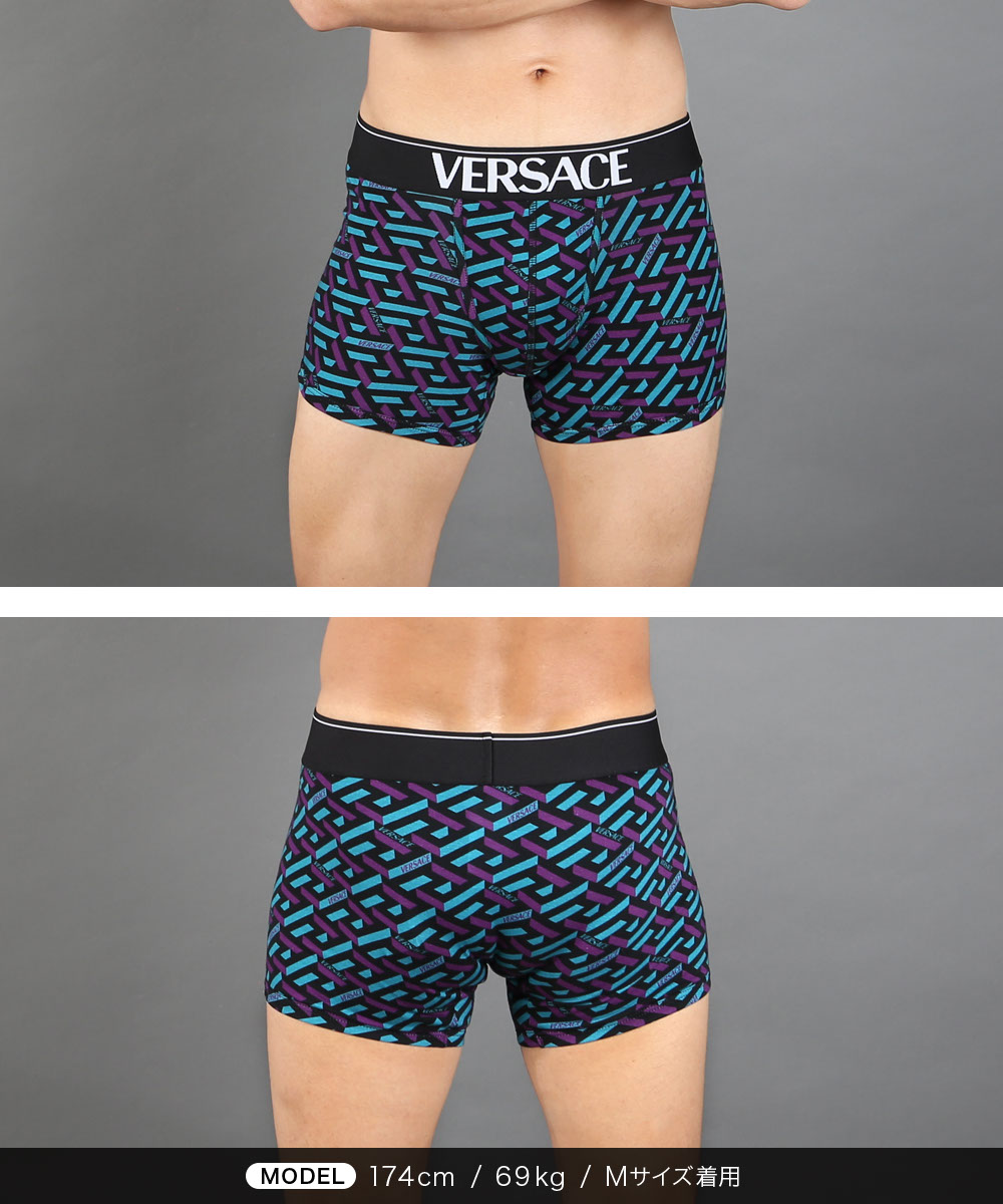 VERSACE ヴェルサーチェ ロング ボクサーパンツ メンズ 下着 VERSACE ヴェルサーチェ ロング ボクサーパンツ メンズ 下着