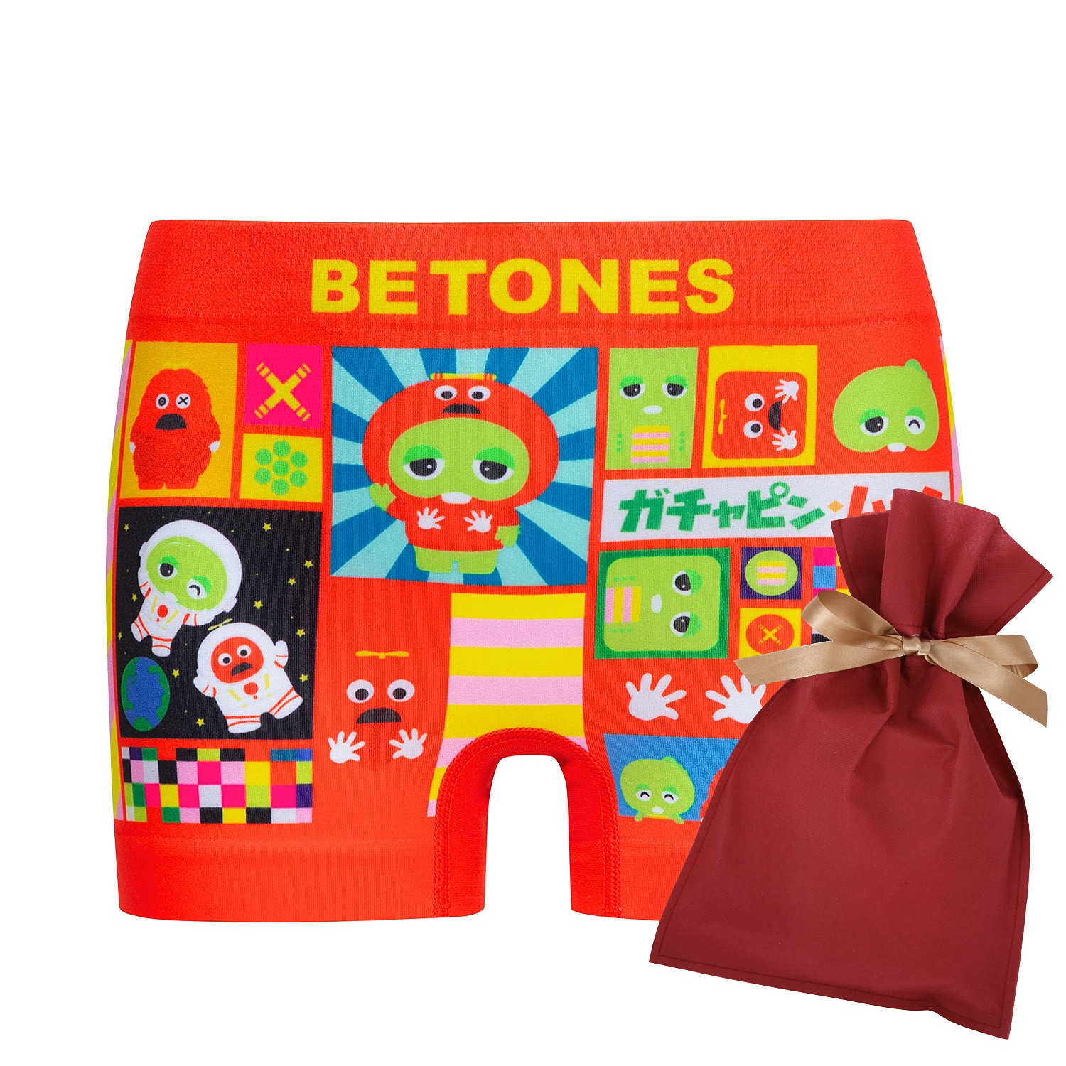 ビトーンズ ボクサーパンツ キッズ BETONES ジュニア トドラー ツルツル 速乾 ガチャピン ...