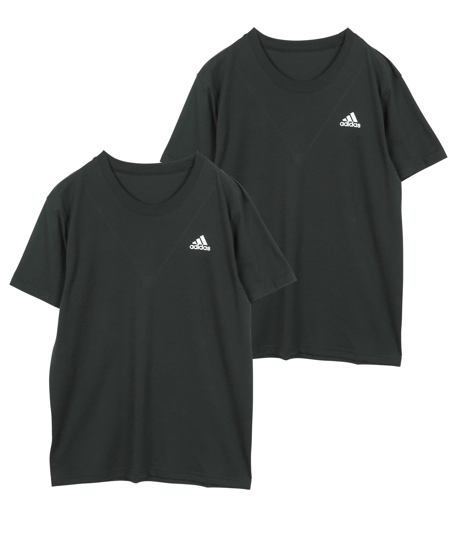 アディダス adidas Tシャツ 2枚セット メンズ 半袖 綿混 コットン ジム トレーニング 宅トレ 筋トレ スポーツ ブランド スポーツインナー メール便｜crazyferret｜03