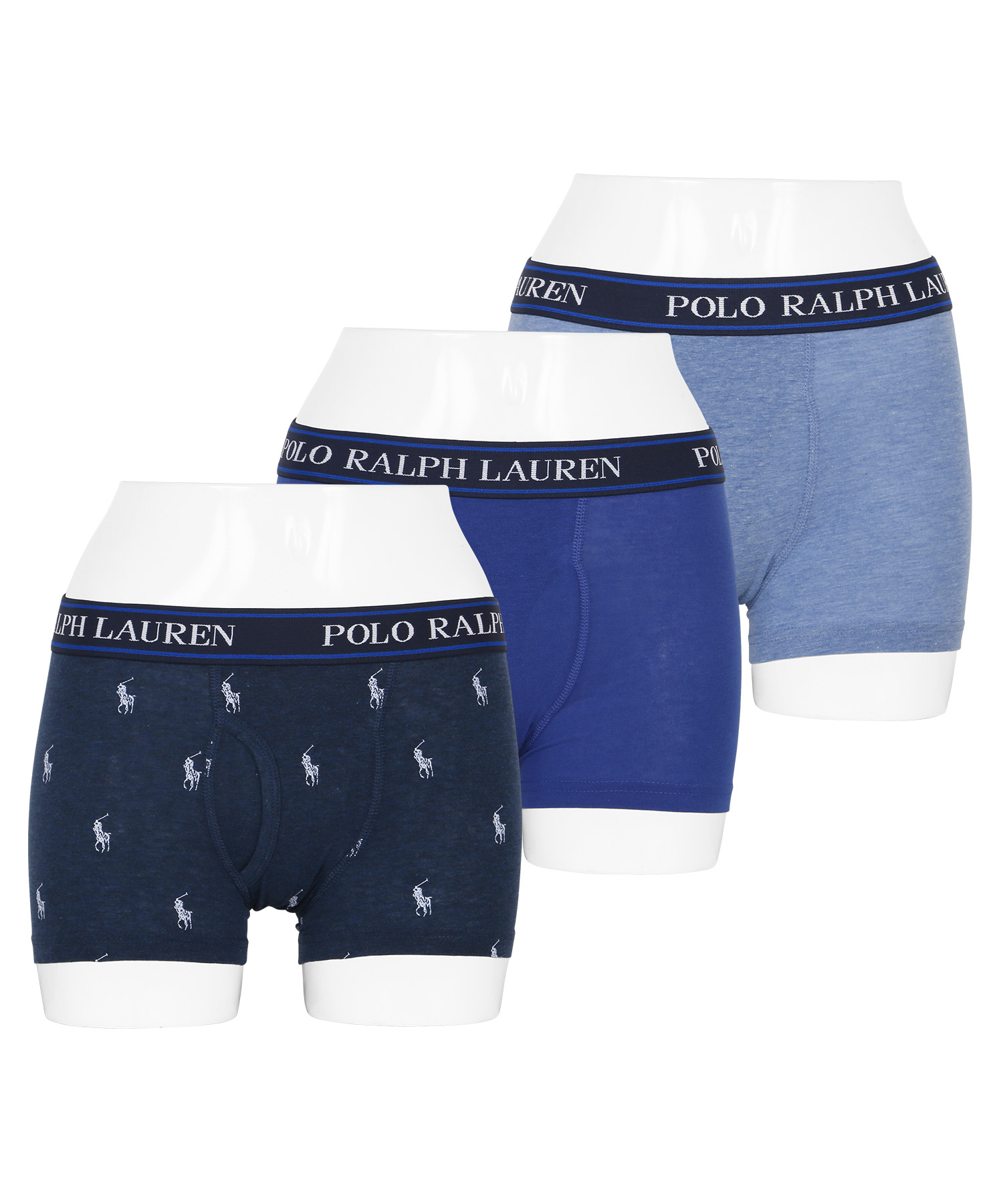 ポロ ラルフローレン POLO RALPH LAUREN ボクサーパンツ 3枚セット 3枚セット キッズ ジュニア ボーイズ 男の子 トドラー 綿混  コットン 前開き 高級 メール便