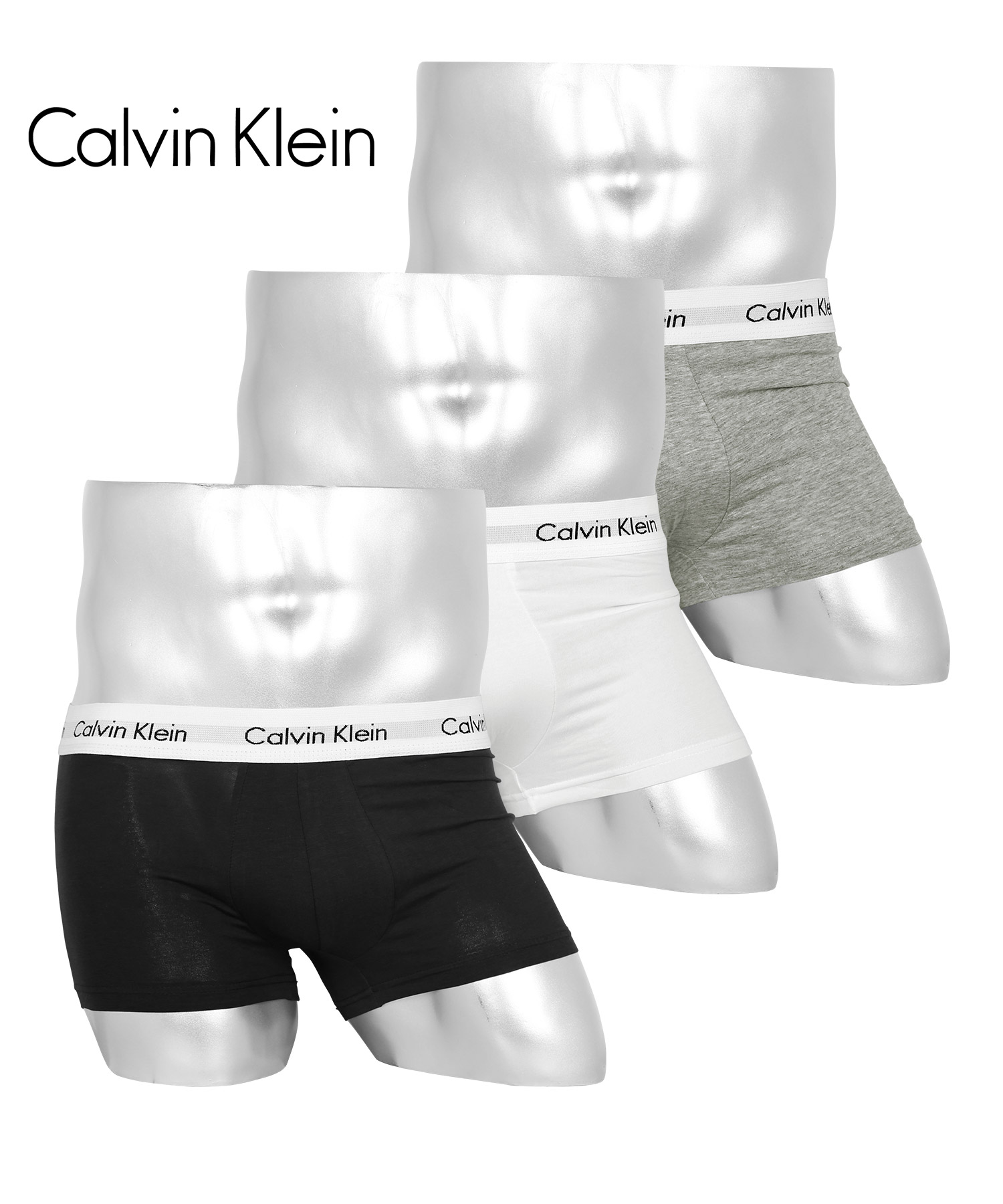 カルバンクライン ボクサーパンツ 3枚セット ローライズ メンズ 綿 ブランド 父の日 Calvin...