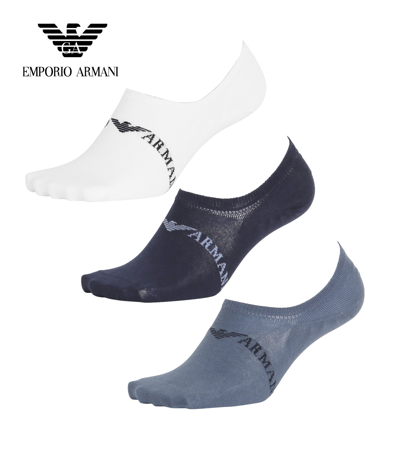 エンポリオ EMPORIO ARMANI 靴下 3足セット メンズ カバーソックス コットン メール...