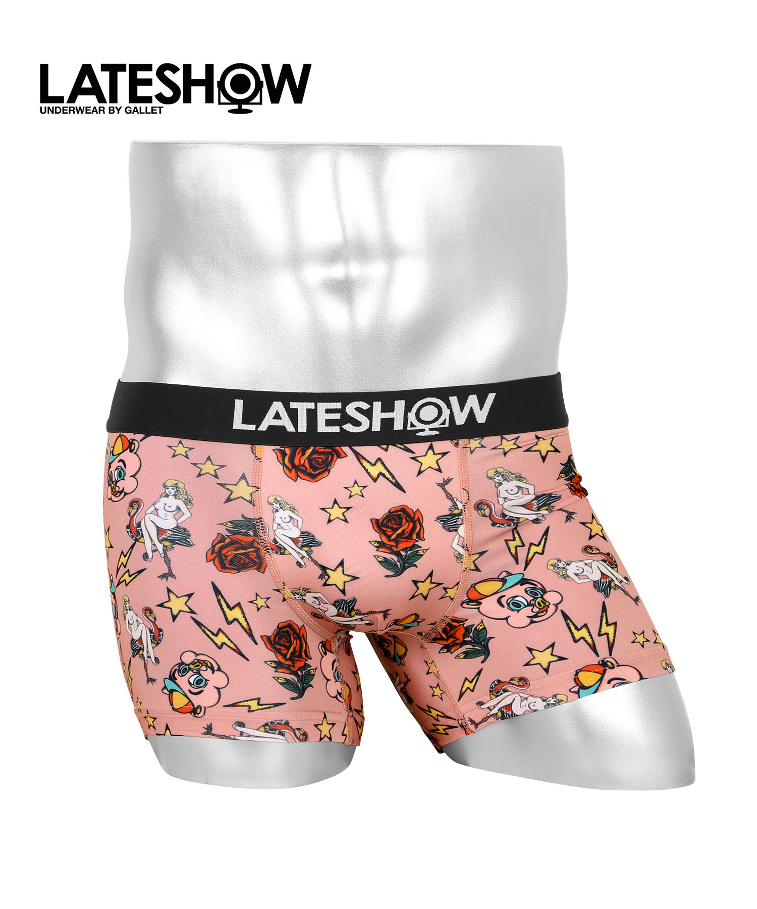 レイトショー LATESHOW ボクサーパンツ メンズ 下着 アンダーウェア 紳士 ツルツル 速乾 ...