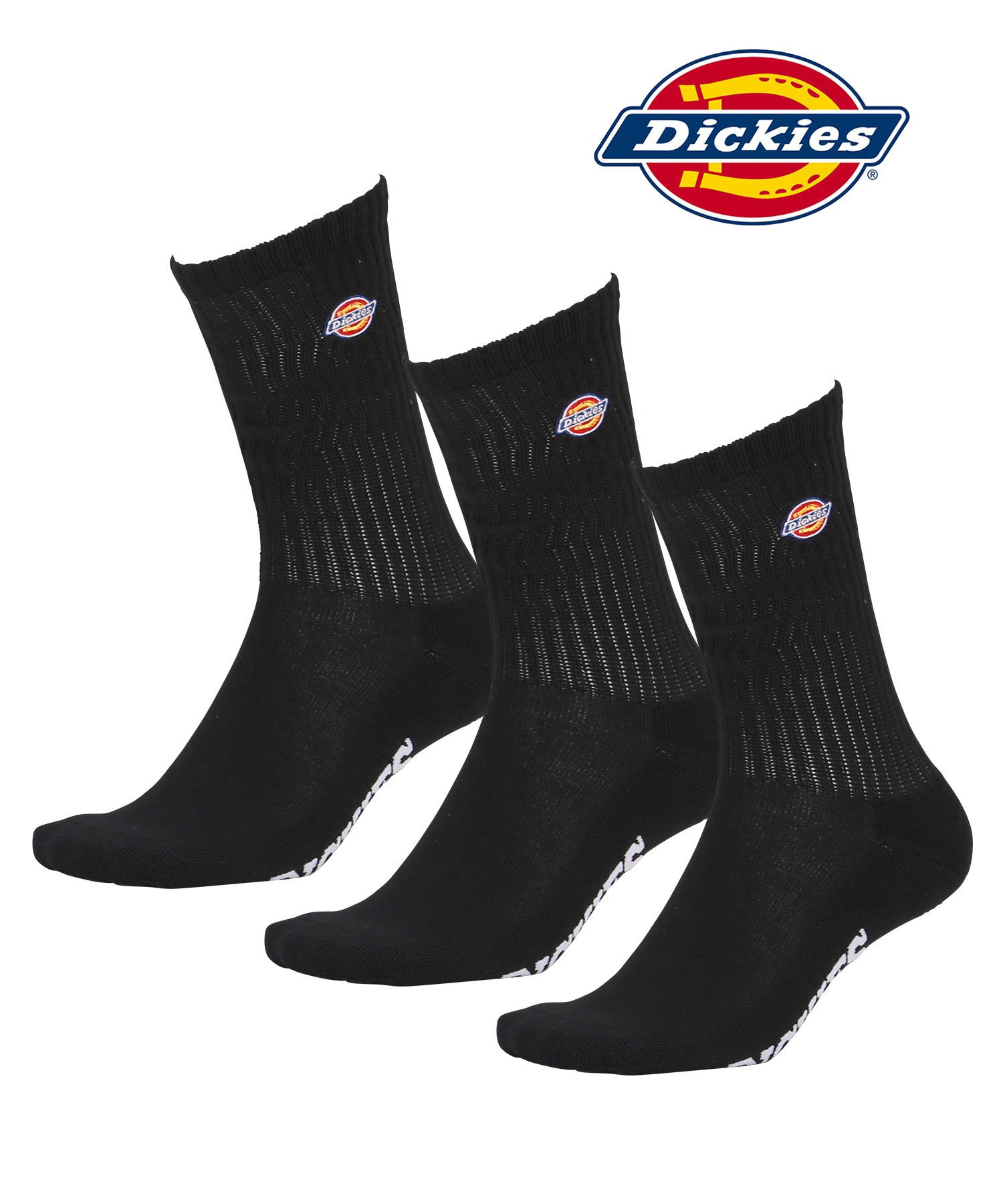 靴下 3足セット メンズ ソックス ディッキーズ Dickies クルーソックス ショートソックス アンクルソックス ロゴ 刺繍 パイル ワンポイント 父の日 ギフト | Dickies | 06