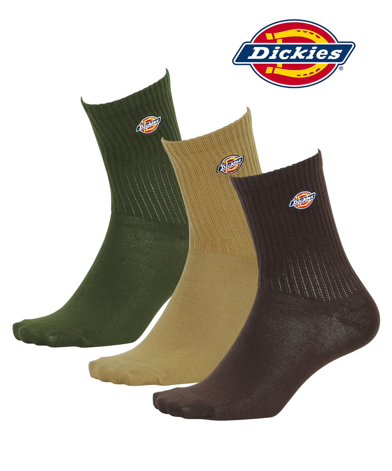 靴下 3足セット メンズ ソックス ディッキーズ Dickies クルーソックス ショートソックス アンクルソックス ロゴ 刺繍 パイル ワンポイント 父の日 ギフト | Dickies | 07