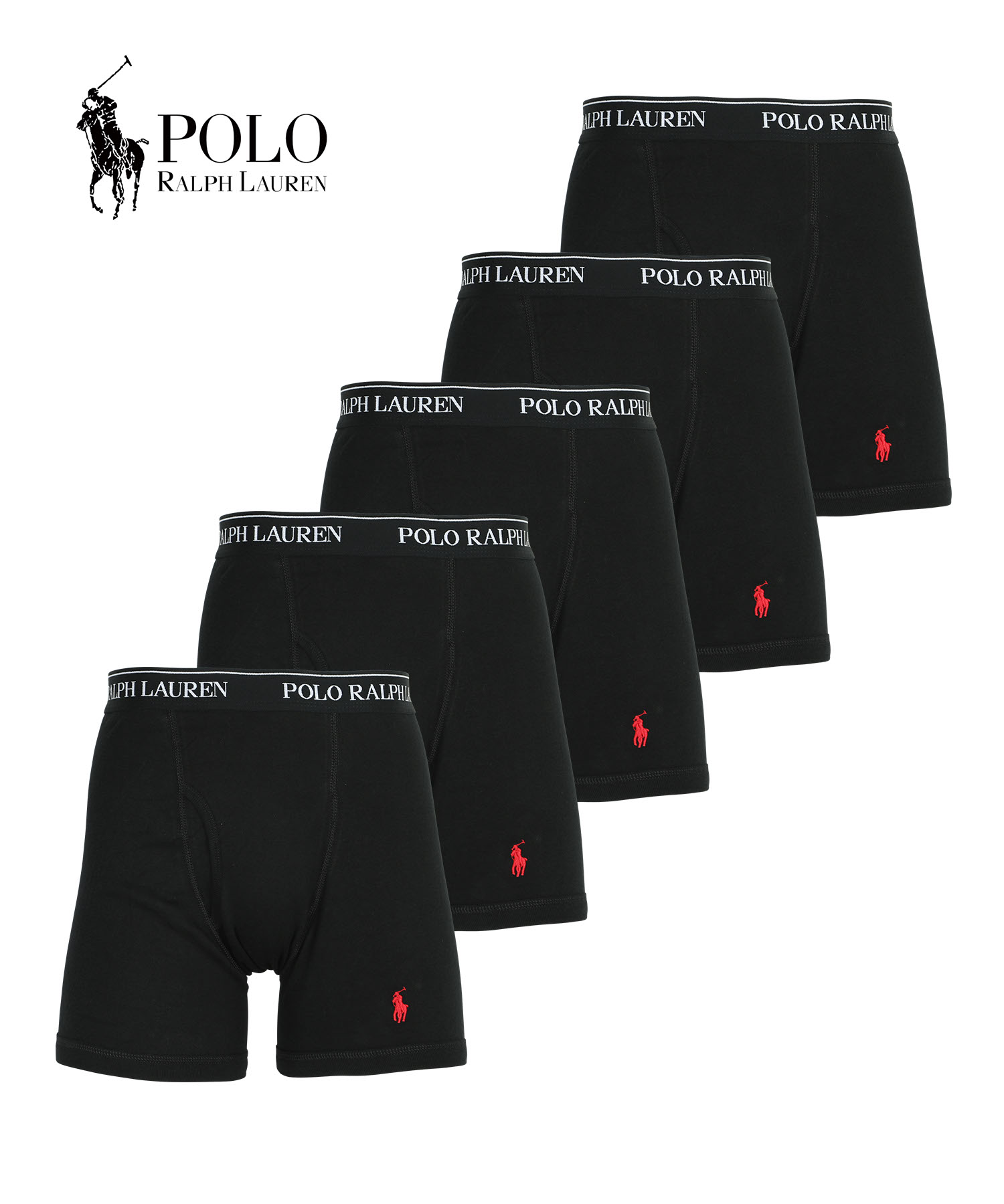 POLO RALPH LAUREN ボクサーブリーフ 5枚セット US XL ボクサーブリーフ マイクロファイバー ブラック | ポロ ラルフ
