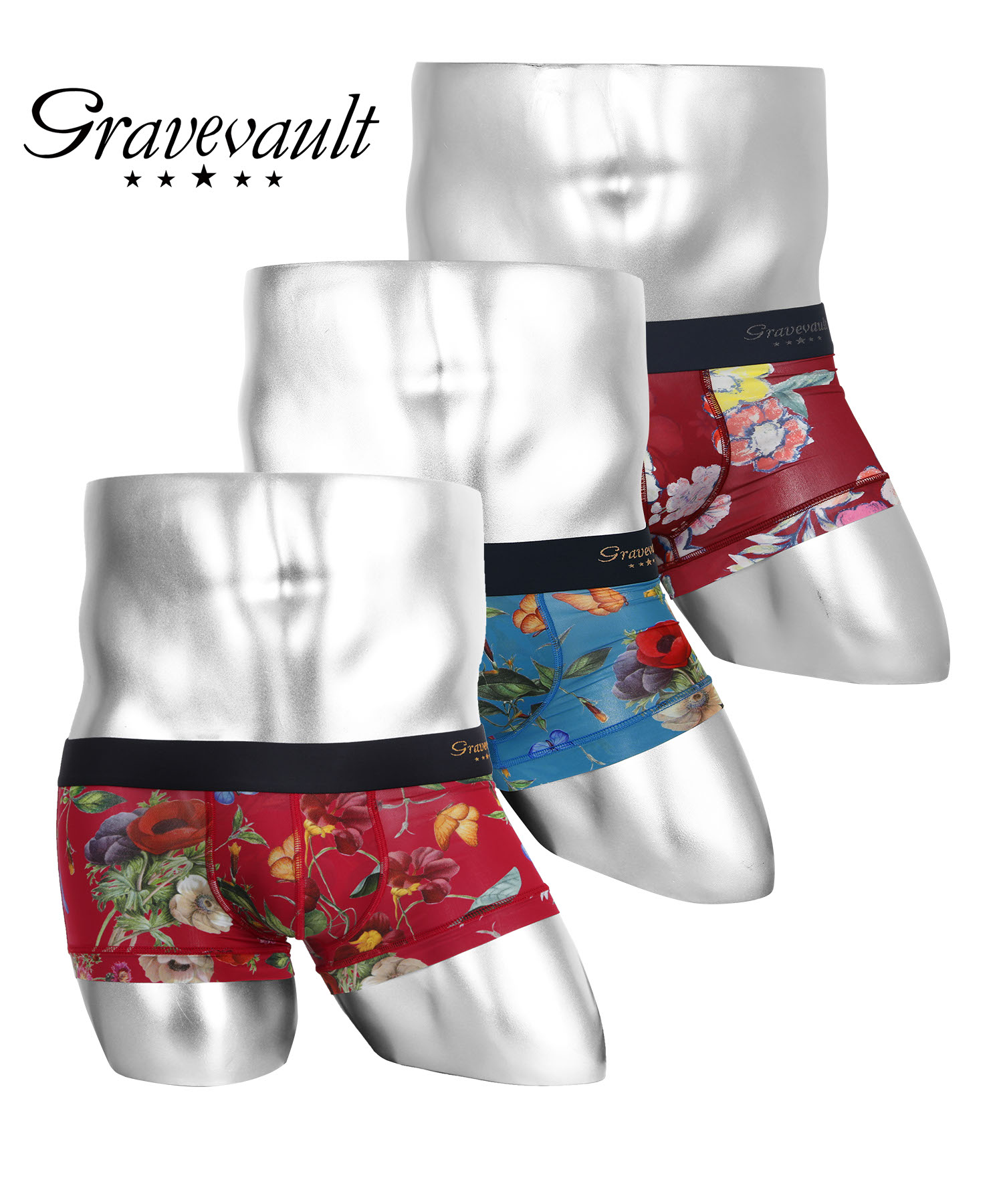 gravevault グレイブボールト ボクサーパンツ 3枚セット Gravevault ボクサーパンツ 3枚セット メンズ グレイブボールト