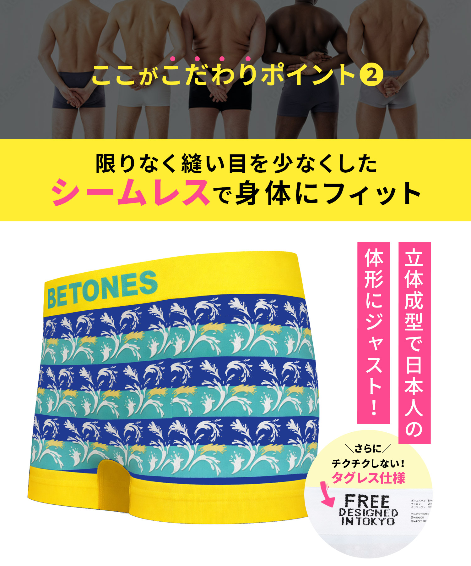 BETONES（ビトーンズ） ボクサーパンツ メンズ 下着 紳士 伸縮