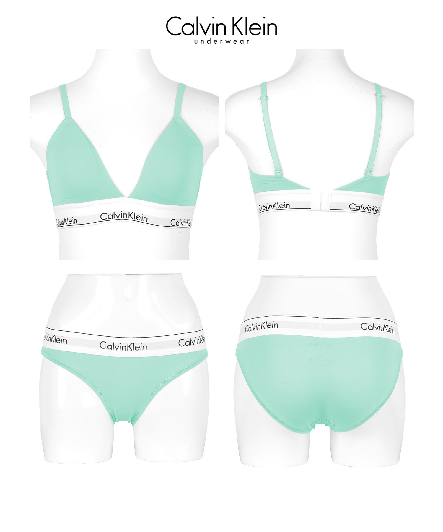 ❤️新品❤️カルバンクライン　ブラ&3カラーショーツ ブラック　US Sサイズ Calvin Klein カルバンクライン 下着 レディース 上下セット