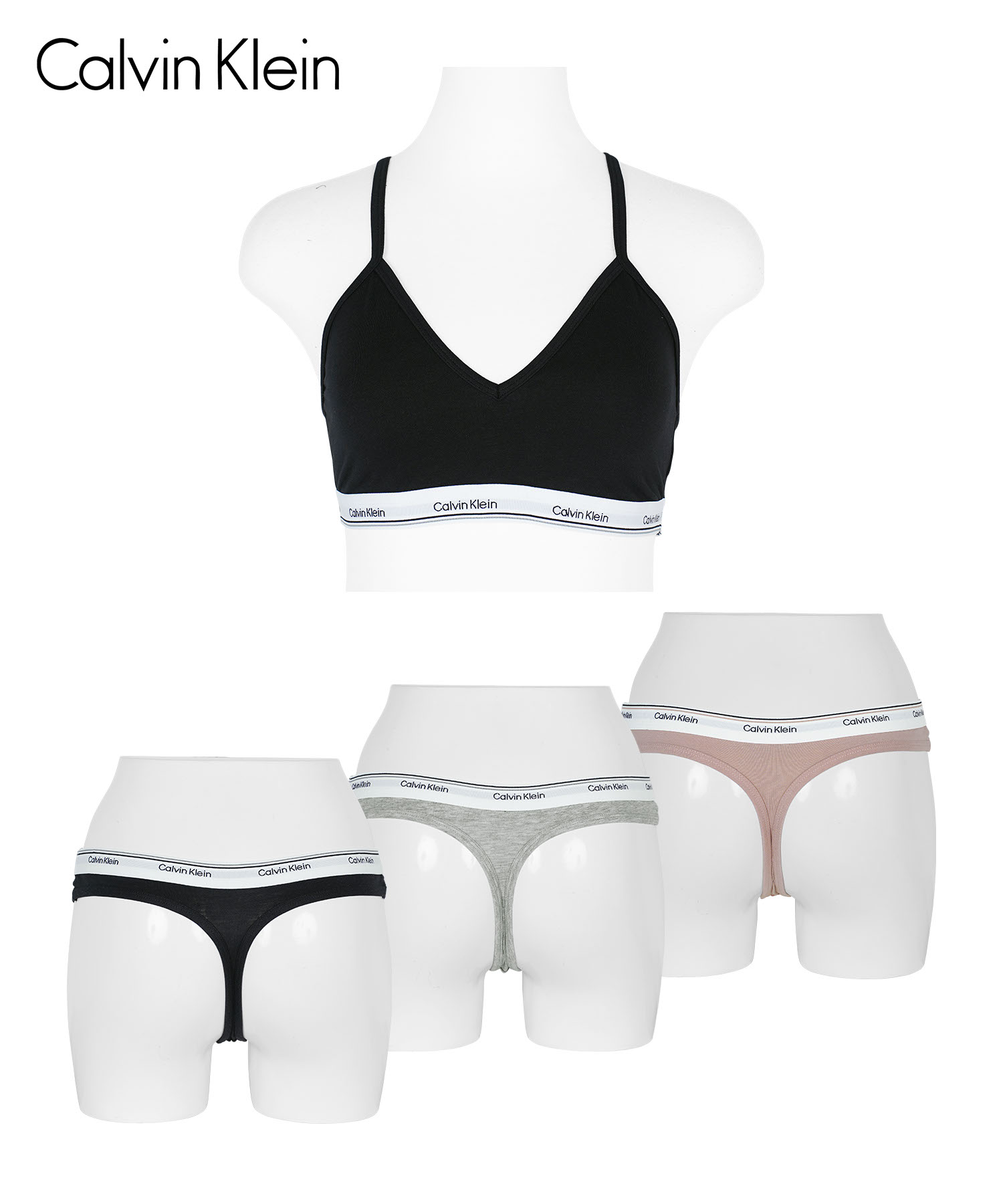   カルバンクライン パッド入り ブラTOP 3色セット☆ カルバン クライン Calvin Klein カルバンクライン calvin klein