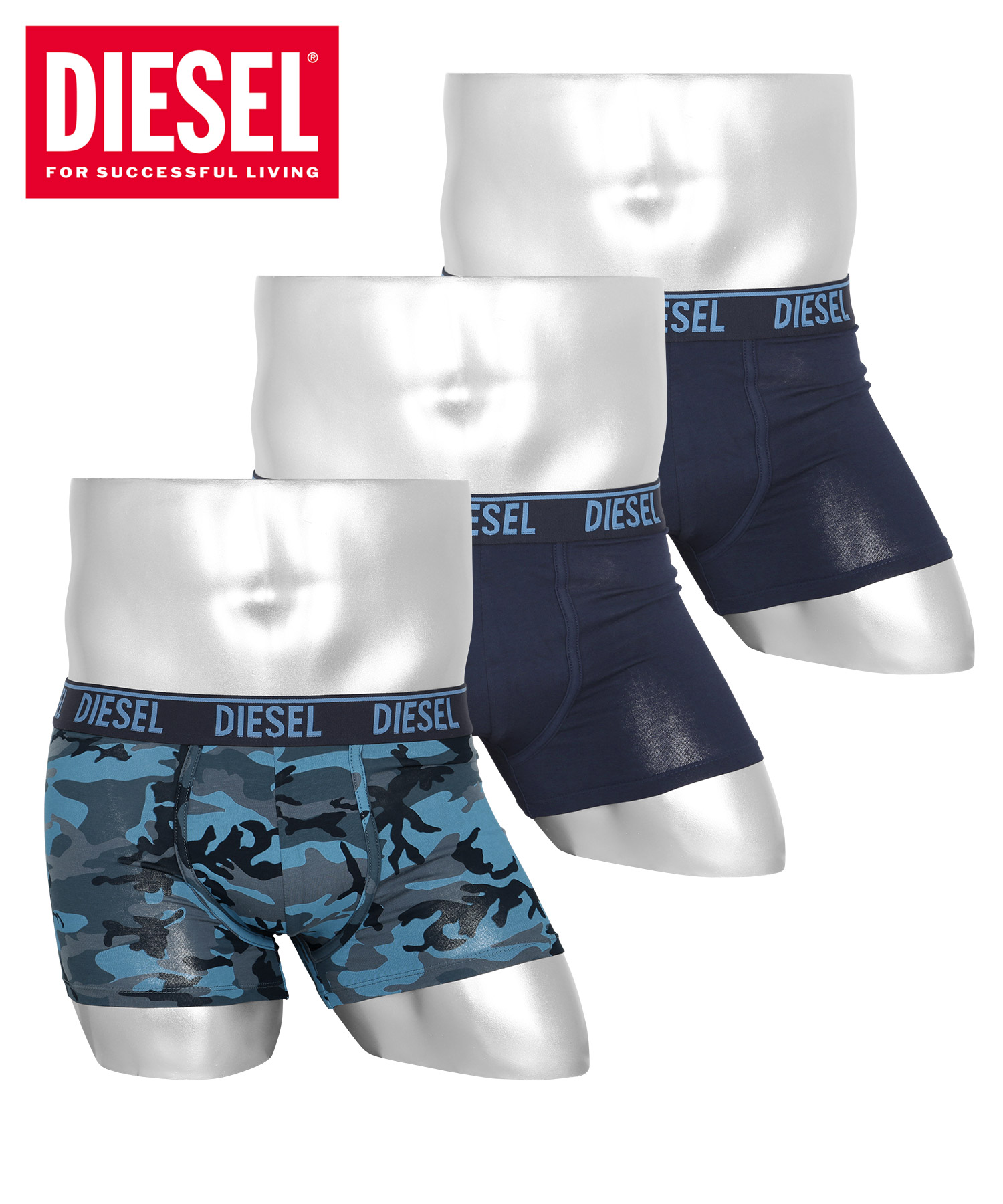 ディーゼル ボクサーパンツ 3枚セット メンズ DIESEL ローライズ  アンダーウェア 男性 下着 コットン ブランド  父の日｜crazyferret｜08