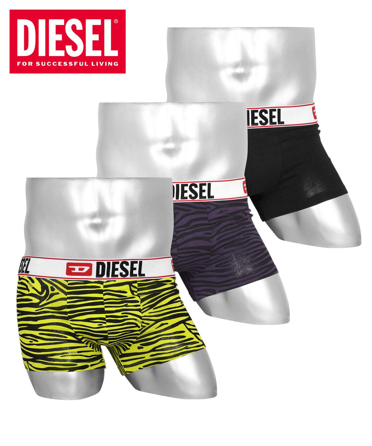 ディーゼル ボクサーパンツ 3枚セット メンズ DIESEL ローライズ  アンダーウェア 男性 下着 コットン ブランド  父の日｜crazyferret｜10