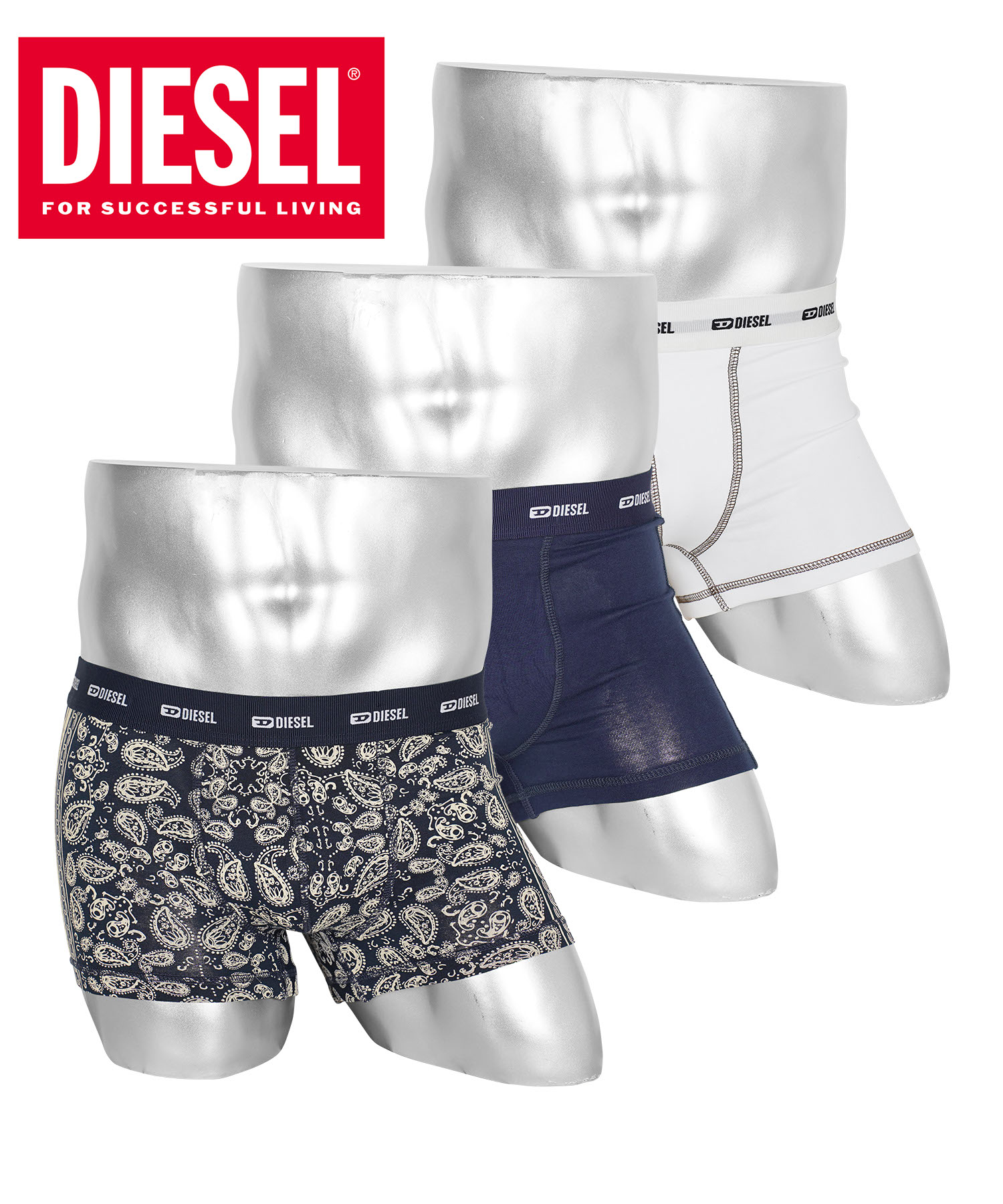 ディーゼル　ストリートセット DIESEL（ディーゼル） ボクサーパンツ 3枚セット メンズ 男性 下着