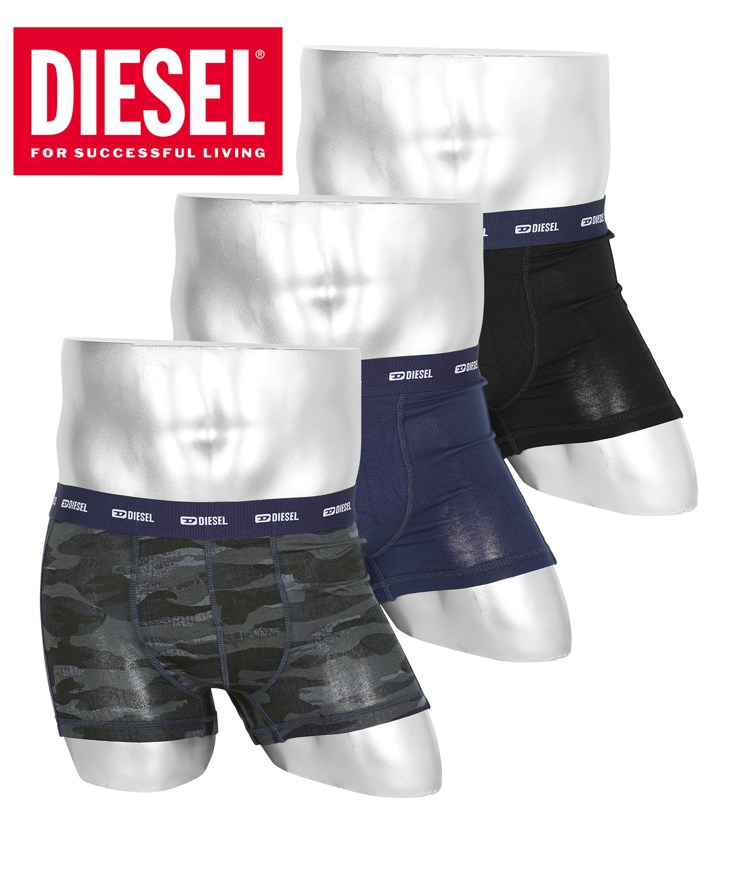 DIESEL（ディーゼル） ボクサーパンツ 3枚セット メンズ 男性 下着
