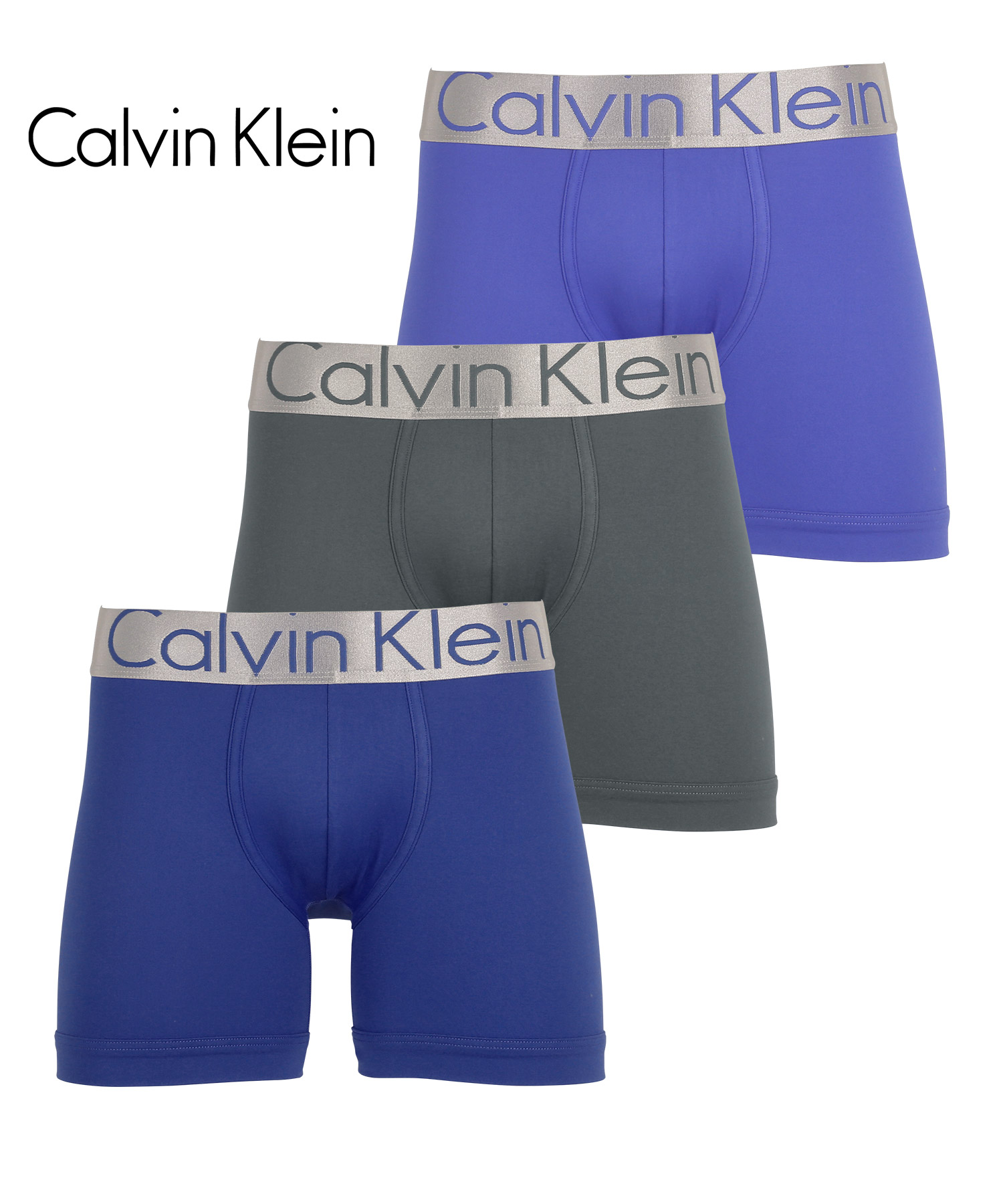 カルバンクライン ボクサーパンツ 3枚セット メンズ ロング Calvin Klein アンダーウェア 男性下着 ツルツル 速乾 CK 父の日