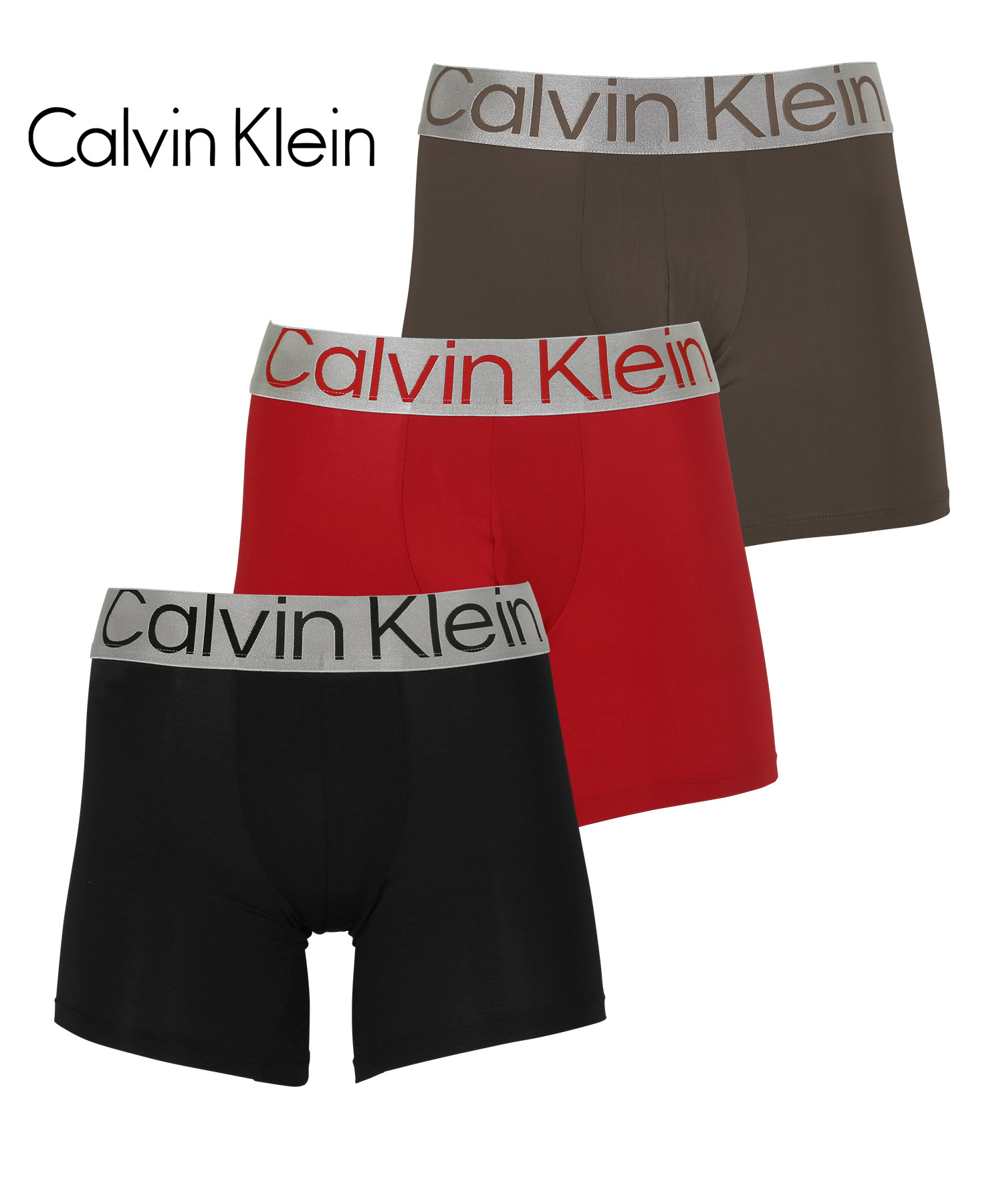 カルバンクライン ボクサーパンツ 3枚セット Calvin Klein メンズ 下着 ロング アンダーウェア 紳士 ツルツル 長め 速乾 ランド 高級  ハイブランド