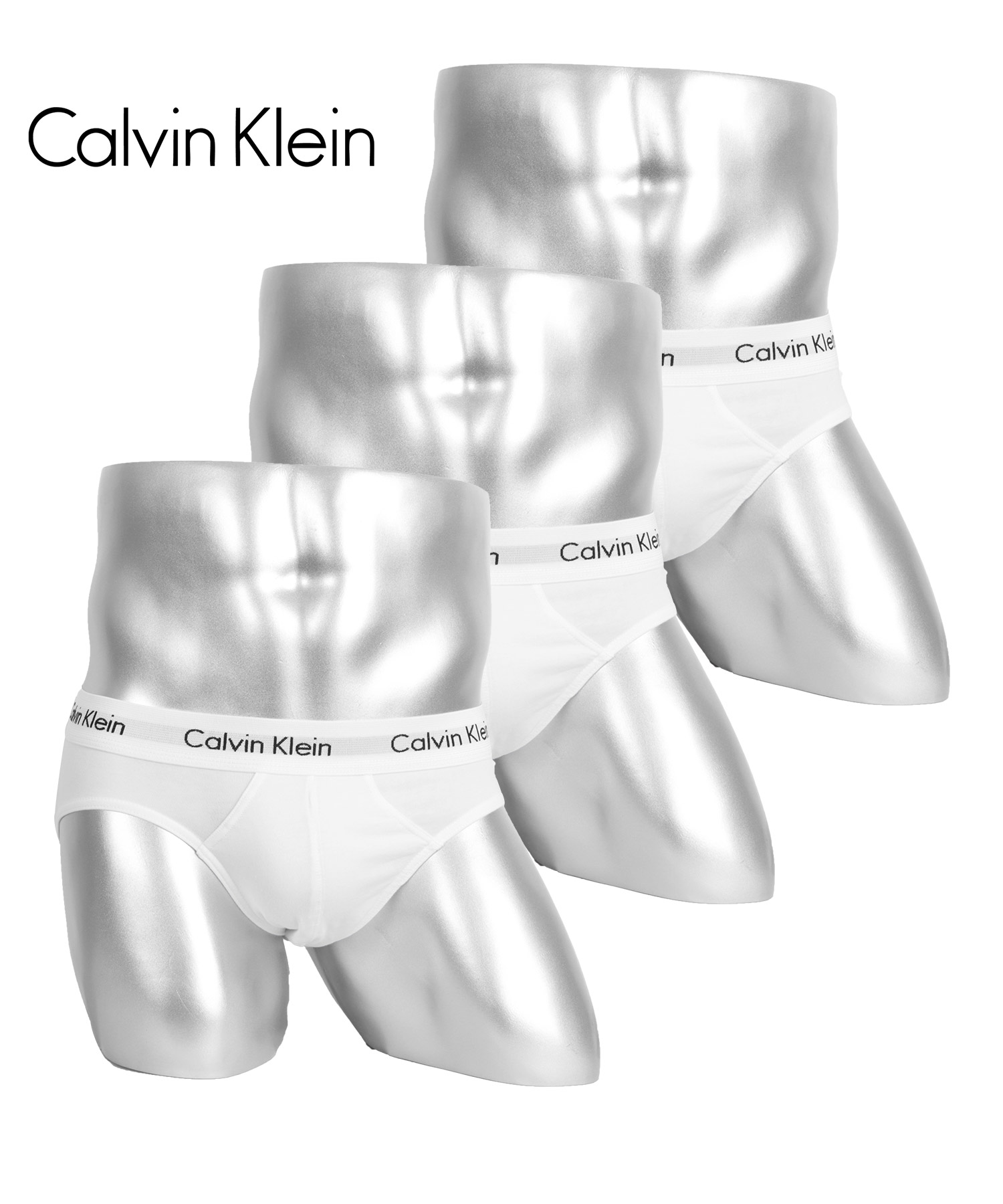 カルバンクライン Calvin Klein ブリーフ 3枚セット メンズ アンダーウェア 男性下着 綿混 コットン CK ロゴ 高級 ハイブランド