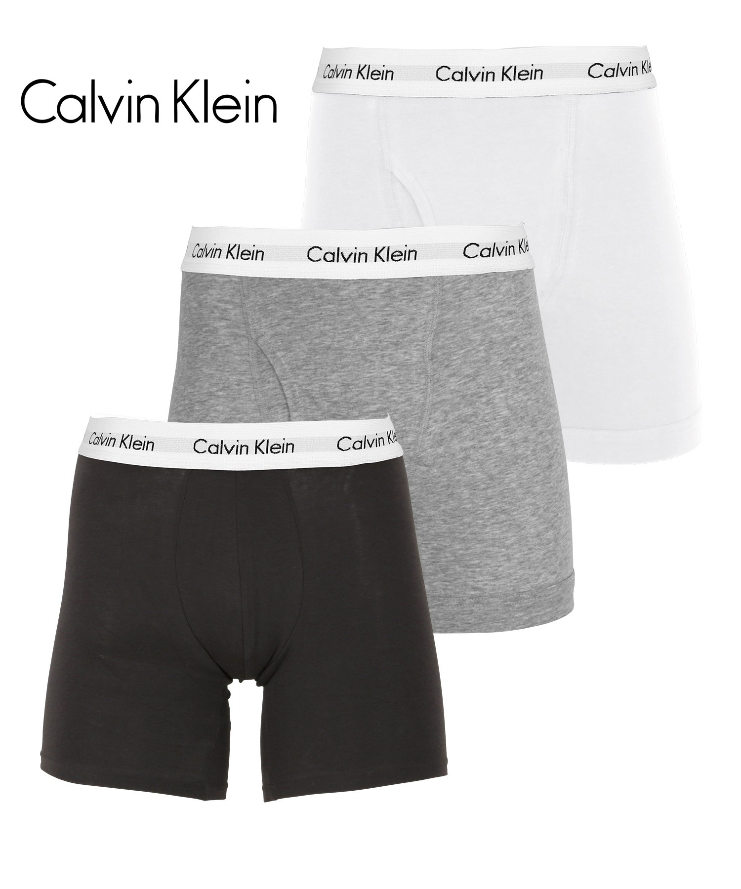 カルバンクライン ボクサーパンツ 3枚セット Calvin Klein ロング メンズ 下着 アンダーウェア 紳士 綿 長め 前開き ブランド 高級 ハイブランド ギフト 父の日｜crazyferret｜14