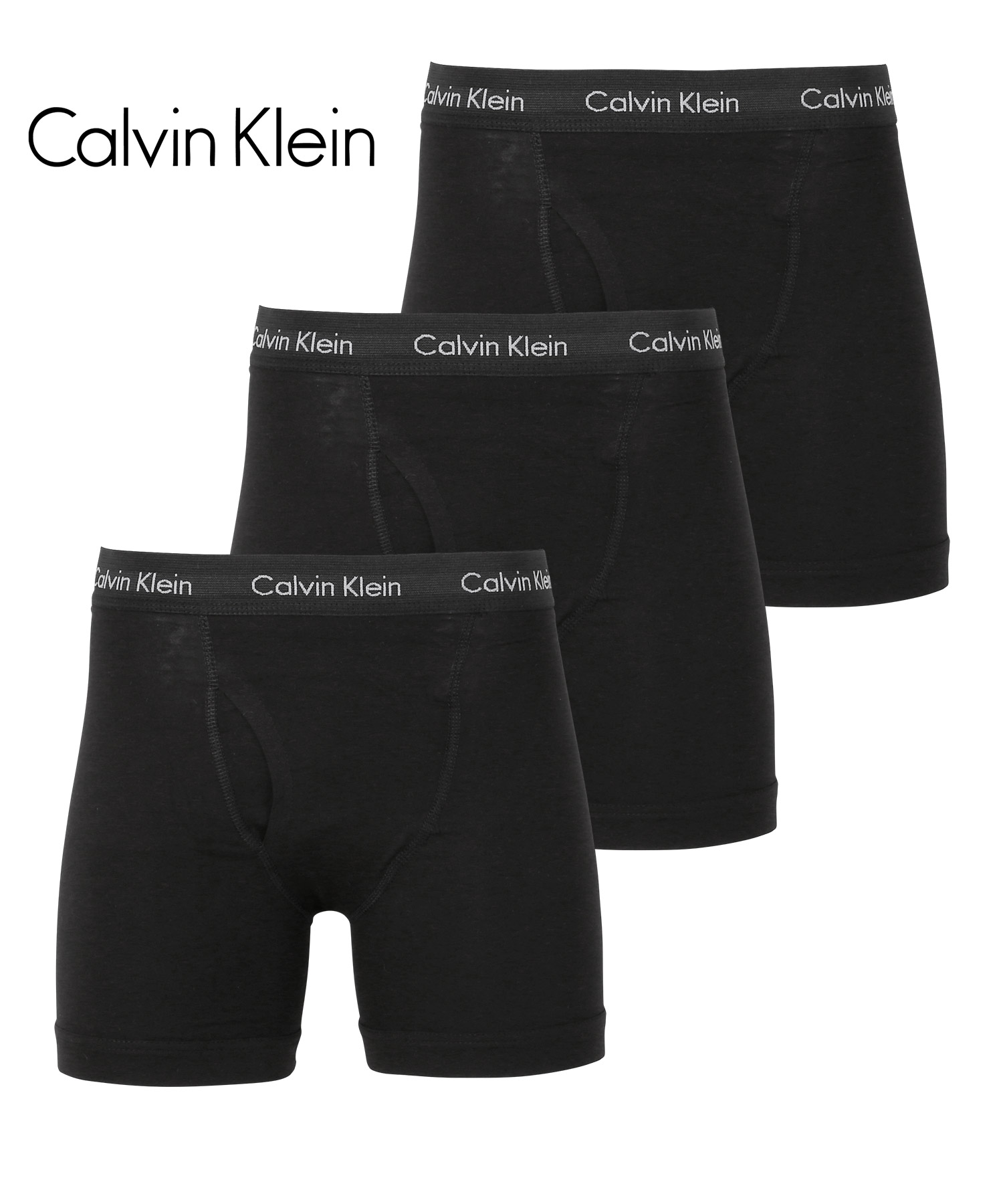 カルバンクライン ボクサーパンツ 3枚セット メンズ ロング Calvin Klein アンダーウェア 男性下着 コットン 前開き CK  父の日｜crazyferret｜02