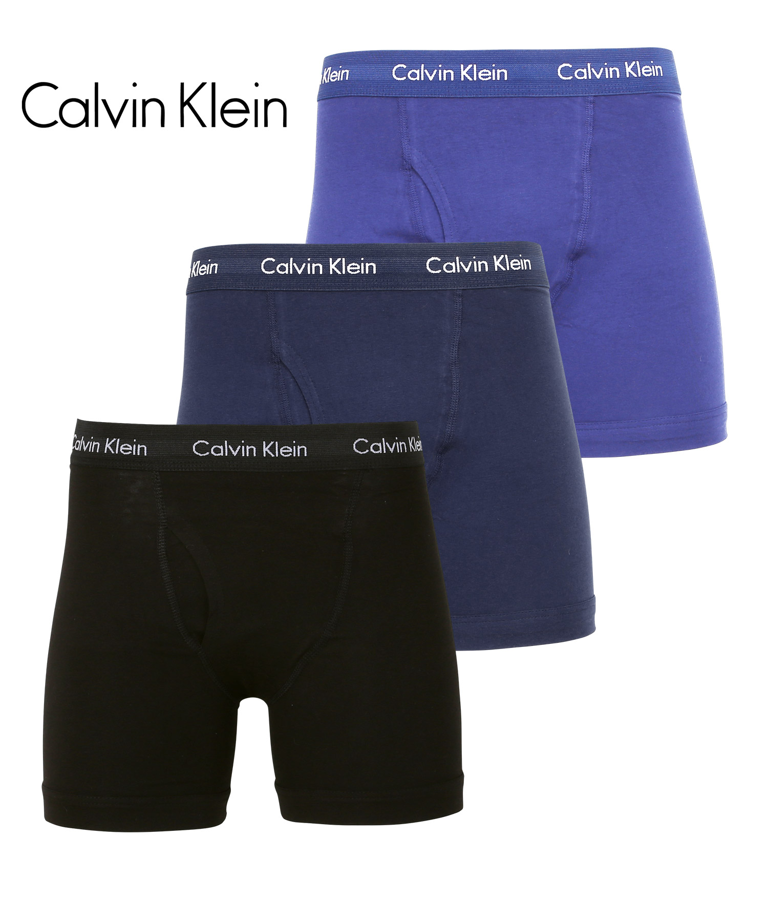 カルバンクライン ボクサーパンツ 3枚セット メンズ ロング Calvin Klein アンダーウェア 男性下着 コットン 前開き CK  父の日｜crazyferret｜03