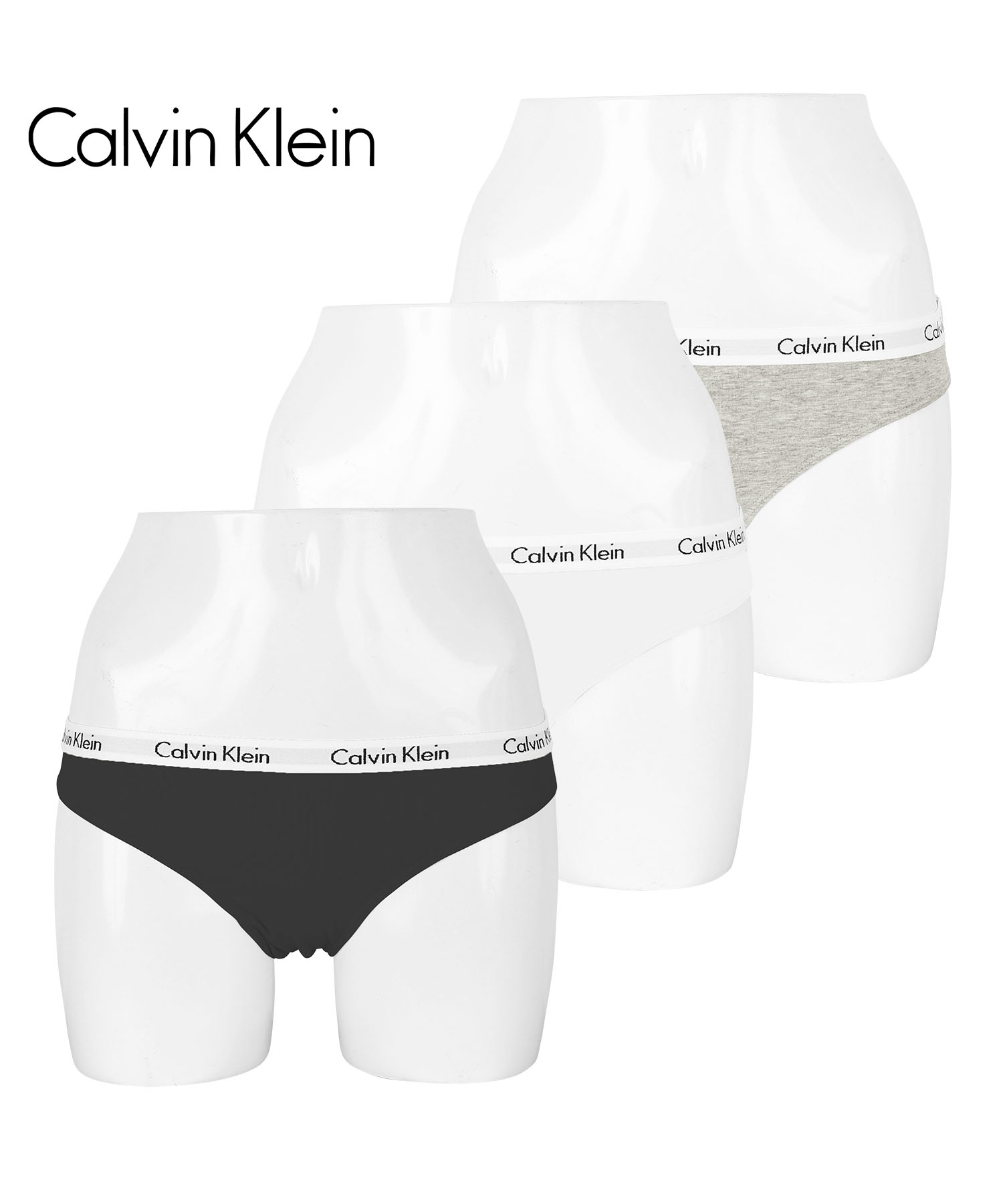 カルバンクライン Calvin Klein レディース ショーツ クリスマス 2023 プレゼント ギフト 女性 下着 3枚セット 無地 かっこいい  ロゴ CK ブランド