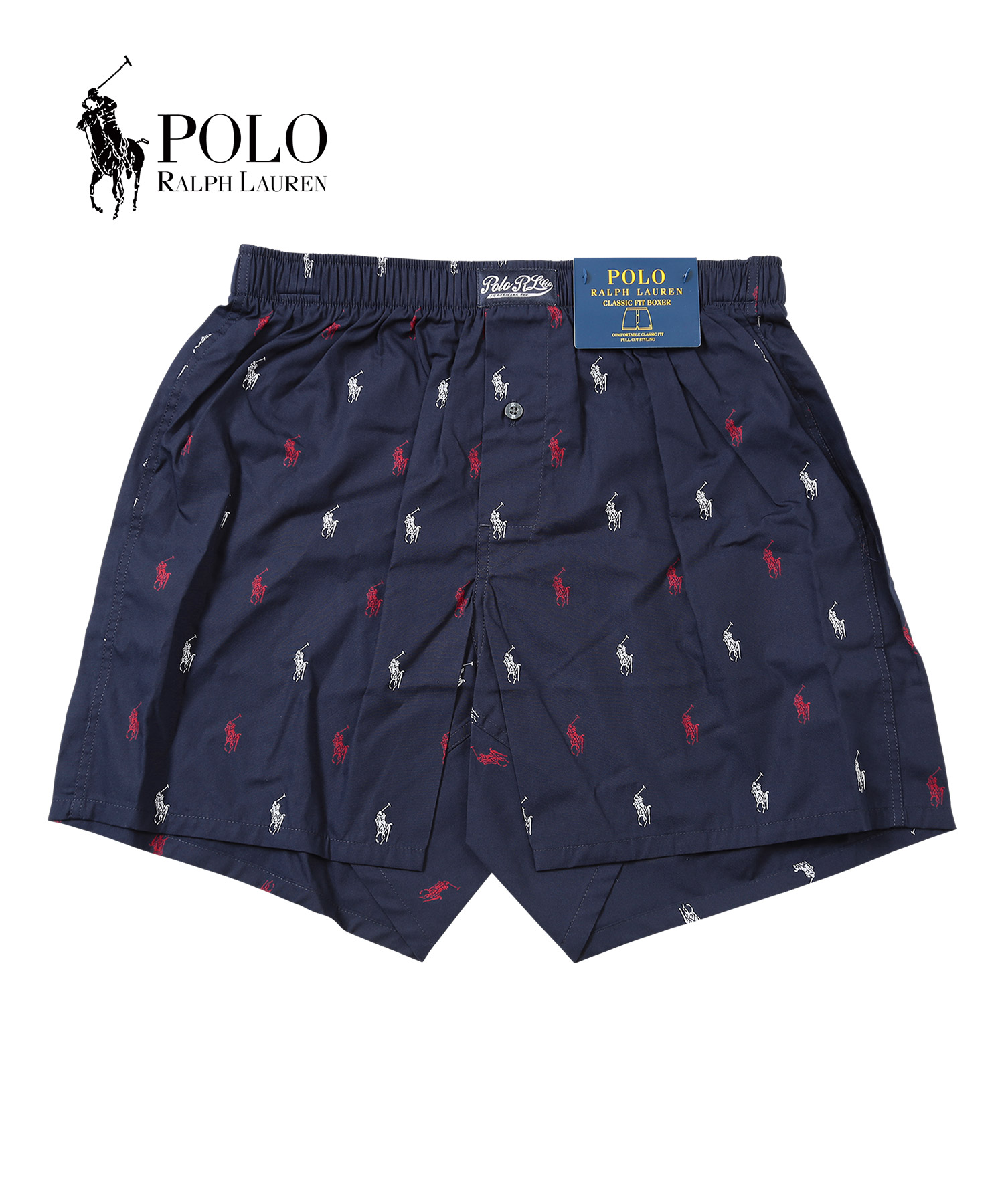 ポロ ラルフローレン トランクス POLO RALPH LAURENメンズ アンダーウェア コットン100% 綿 前開き ブランド ロゴ 高級 ハイブランド メール便｜crazyferret｜02