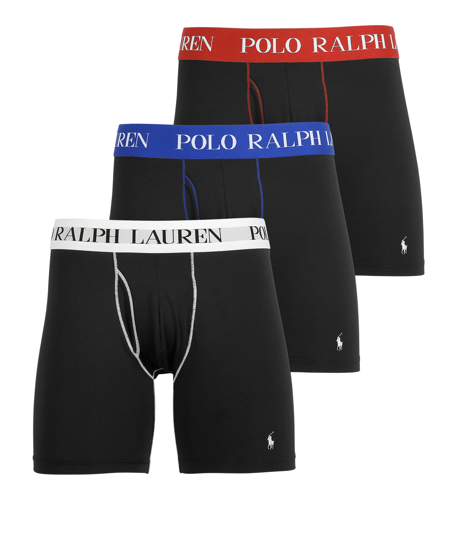 ポロ ラルフローレン POLO RALPH LAUREN ロングボクサーパンツ 3枚セット メンズ アンダーウェア ツルツル 速乾 前開き ブランド  ロゴ 高級 ハイブランド