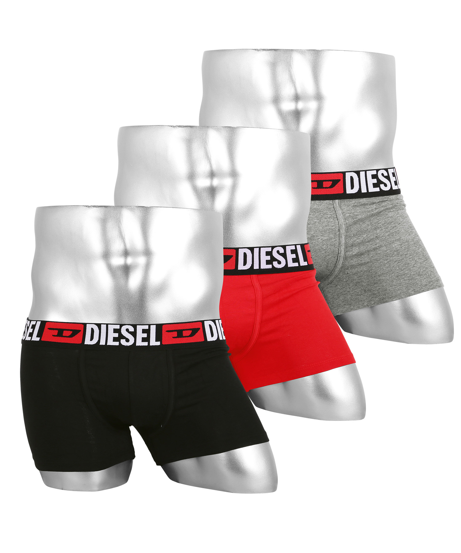 ボクサーパンツ メンズ ディーゼル DIESEL ローライズ 3枚セット 下着 紳士 かっこいい 綿 コットン 定番 人気 福袋 無地 ブランド