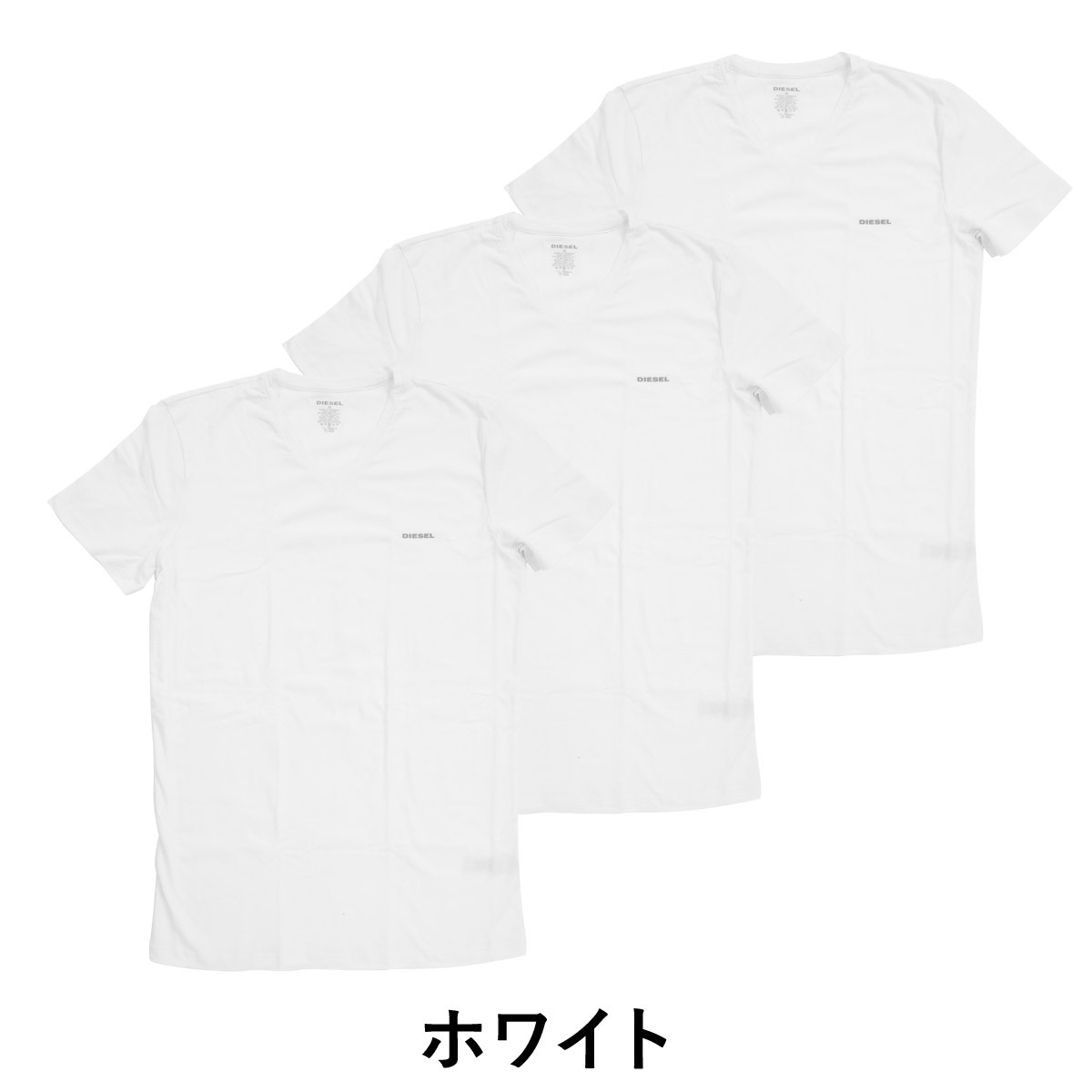 ディーゼル メンズ Tシャツ 3枚セット ブランド 無地 父の日 DIESEL 半袖