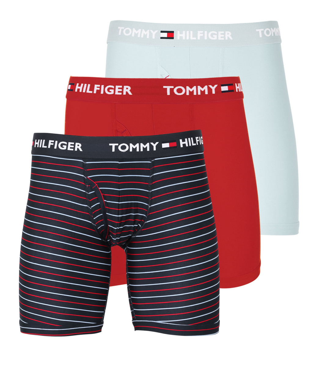 トミー ヒルフィガー TOMMY HILFIGER ボクサーパンツ ロング 3枚セット メンズ アンダーウェア ツルツル 速乾 前開き ブランド 父の日