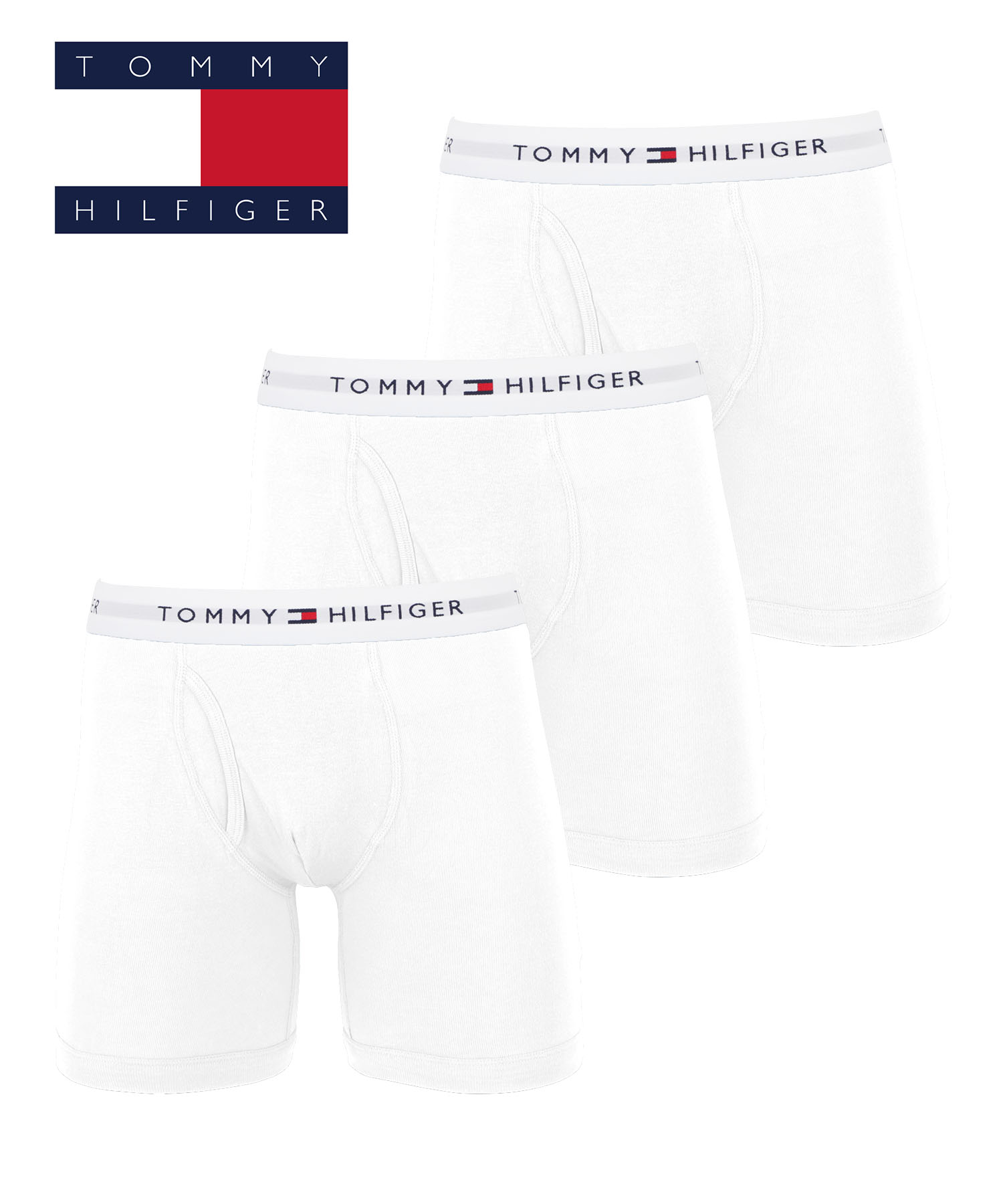 トミー ヒルフィガー TOMMY HILFIGER ボクサーパンツ ロング 3枚セット メンズ アンダーウェア 綿100%  前開き ブランド  父の日｜crazyferret｜05