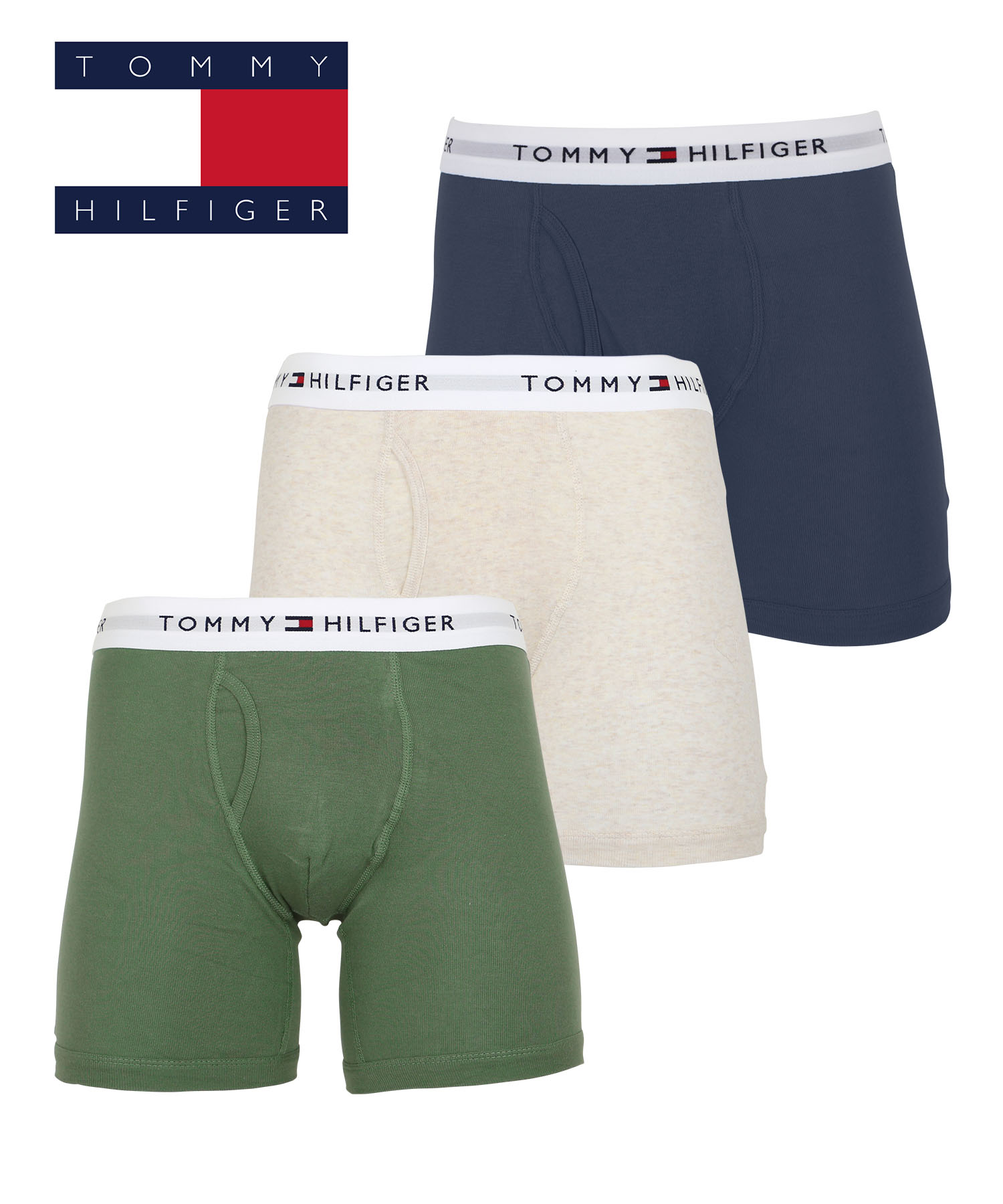 トミー ヒルフィガー TOMMY HILFIGER ボクサーパンツ ロング 3枚セット メンズ アンダーウェア 綿100%  前開き ブランド  父の日｜crazyferret｜07