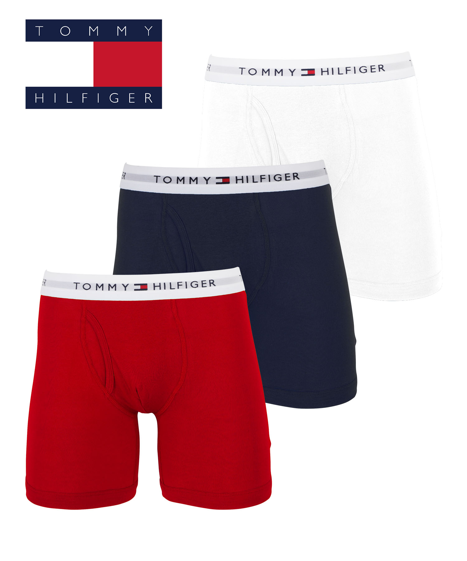 トミー ヒルフィガー TOMMY HILFIGER ボクサーパンツ ロング 3枚セット メンズ アンダーウェア 綿100%  前開き ブランド  父の日｜crazyferret｜12