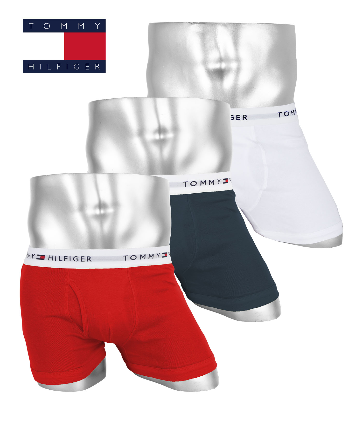 トミー ヒルフィガー TOMMY HILFIGER ボクサーパンツ 3枚セット メンズ アンダーウェア 男性 下着 綿100%  前開き ブランド  父の日｜crazyferret｜08