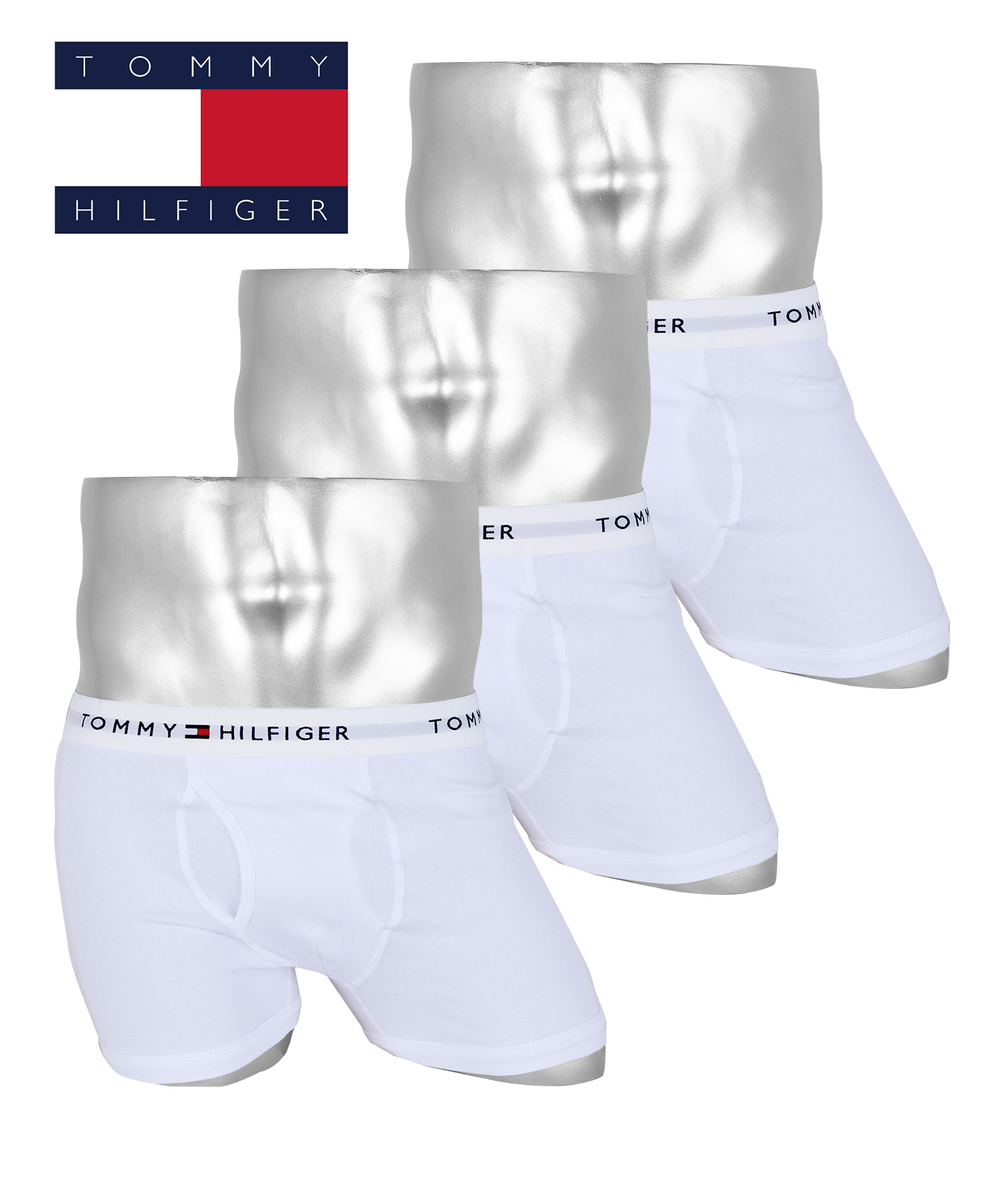 トミー ヒルフィガー TOMMY HILFIGER 3枚セット ボクサーパンツ メンズ 下着 紳士 綿100% ジム トレーニング 前開き 無地 ブランド 父の日 プレゼント | TOMMY HILFIGER | 05