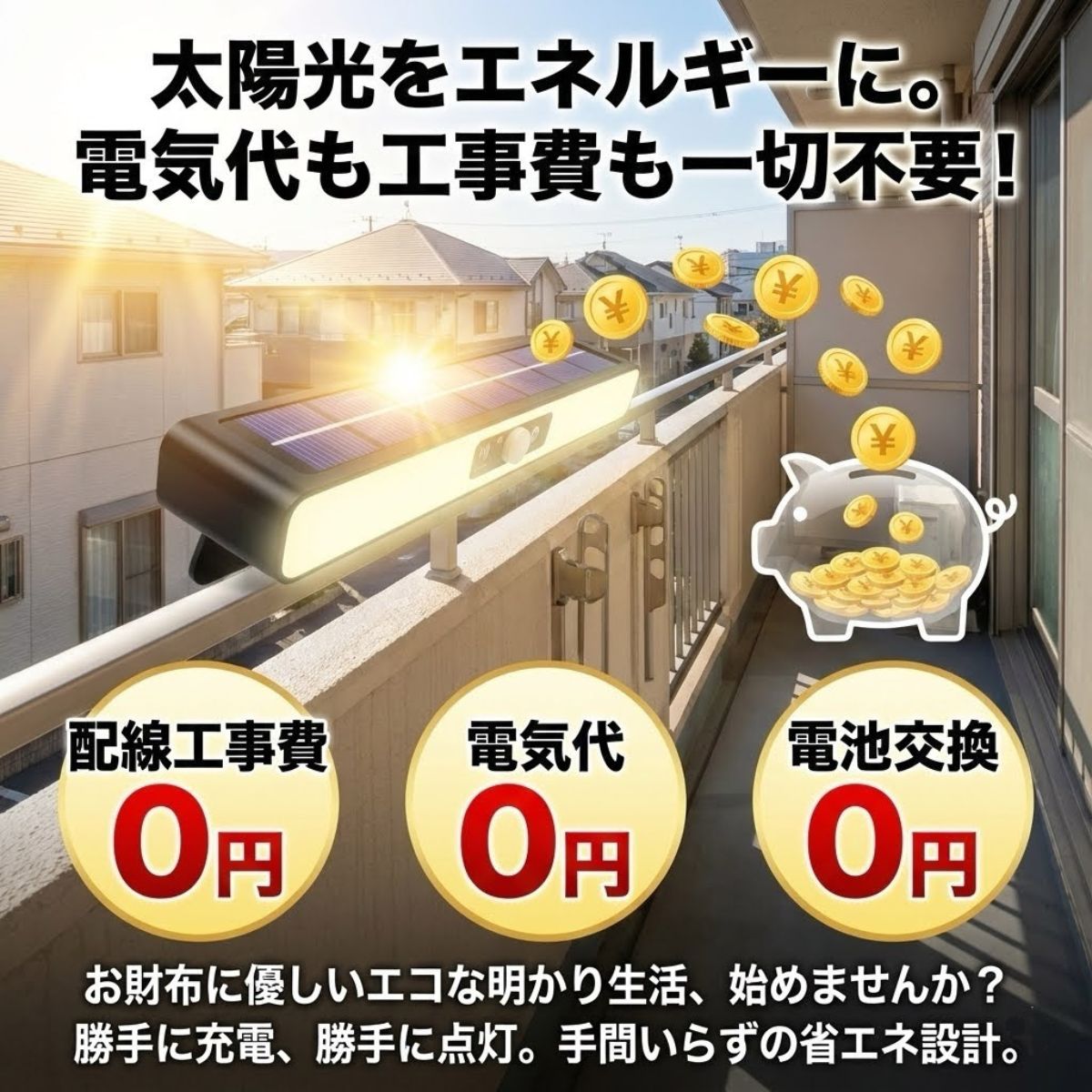 LED ソーラーライト クリップ 人感センサー 省エネ 白色/暖色 屋外