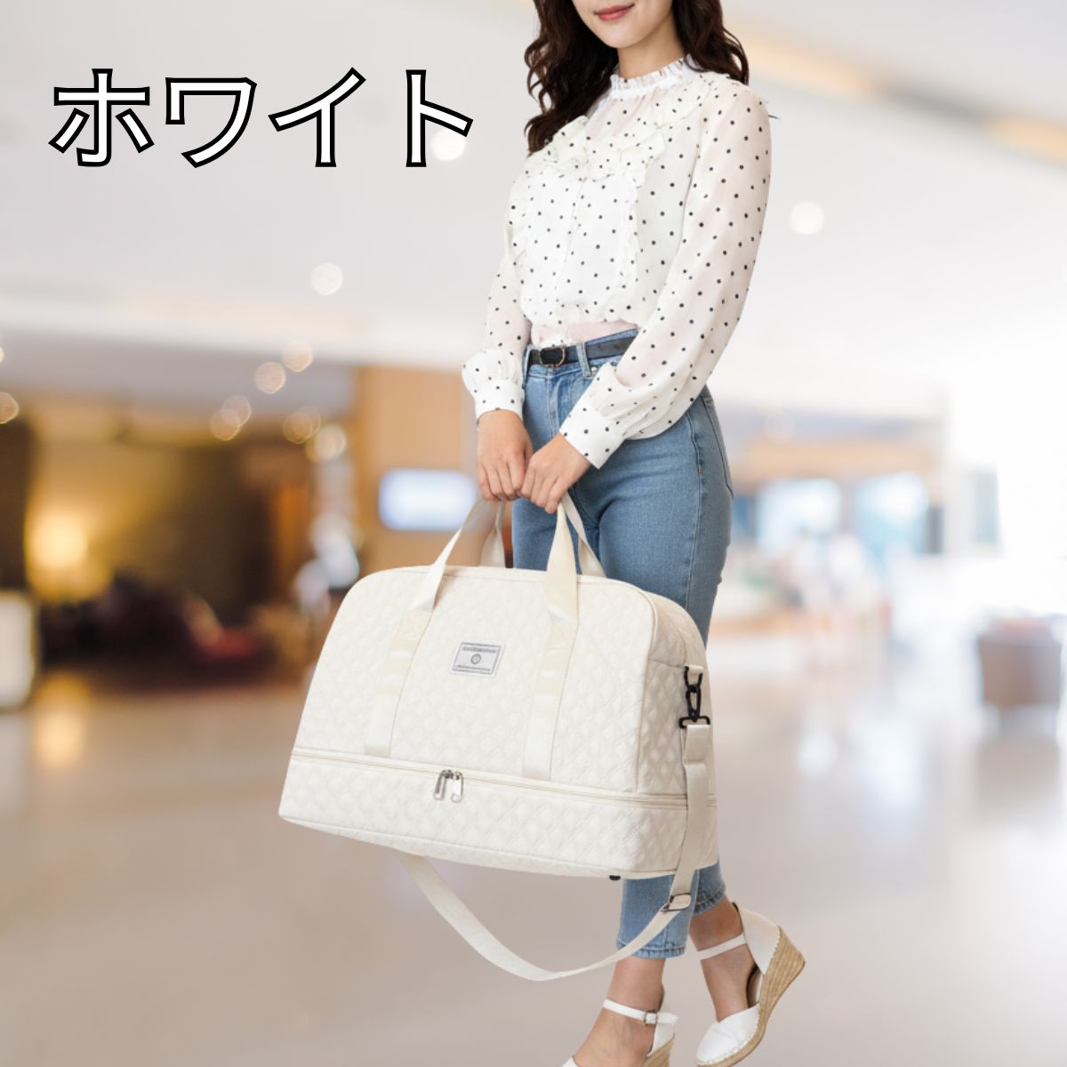 旅行かばん ボストンバッグ 大容量 キルティング かわいい レディース 