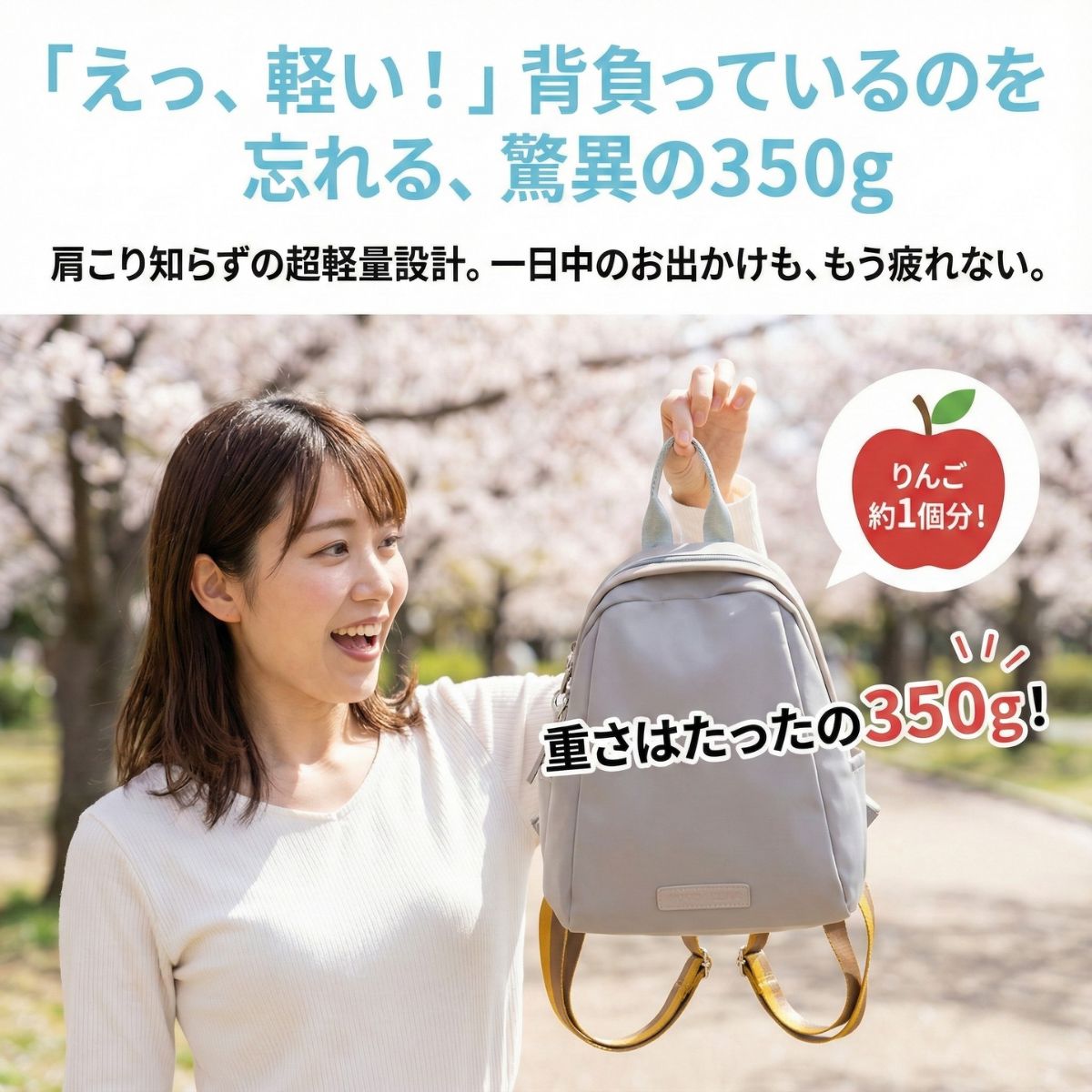 軽量 リュック レディース 小さめ ナイロン きれいめ おしゃれ かわいい 3WAY 防水 撥水 肩掛け 斜め掛けOK デイリー使いに便利なバッグ 関連画像3