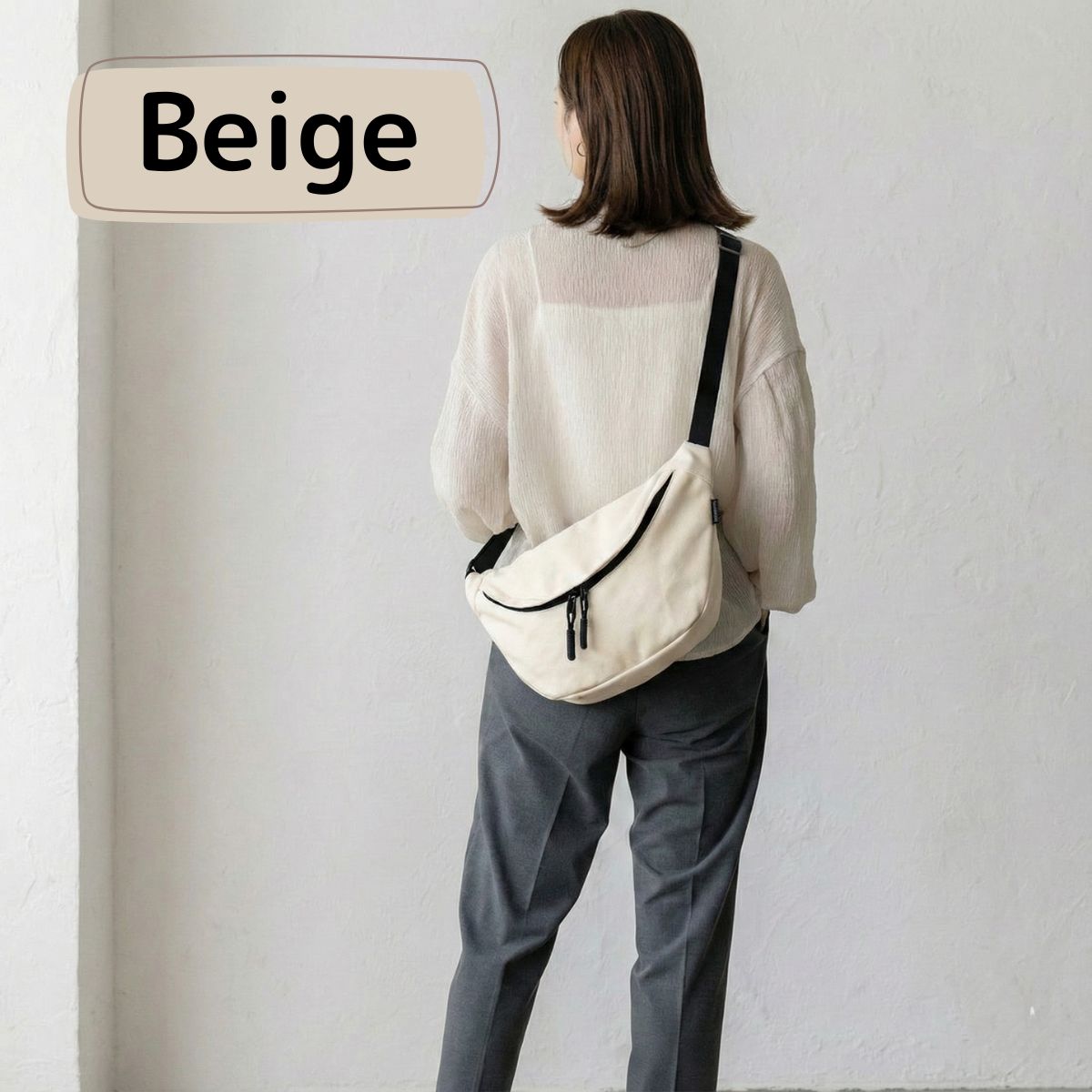 ショルダーバッグ レディース 斜めがけ 軽い 三日月型 ボディバッグ