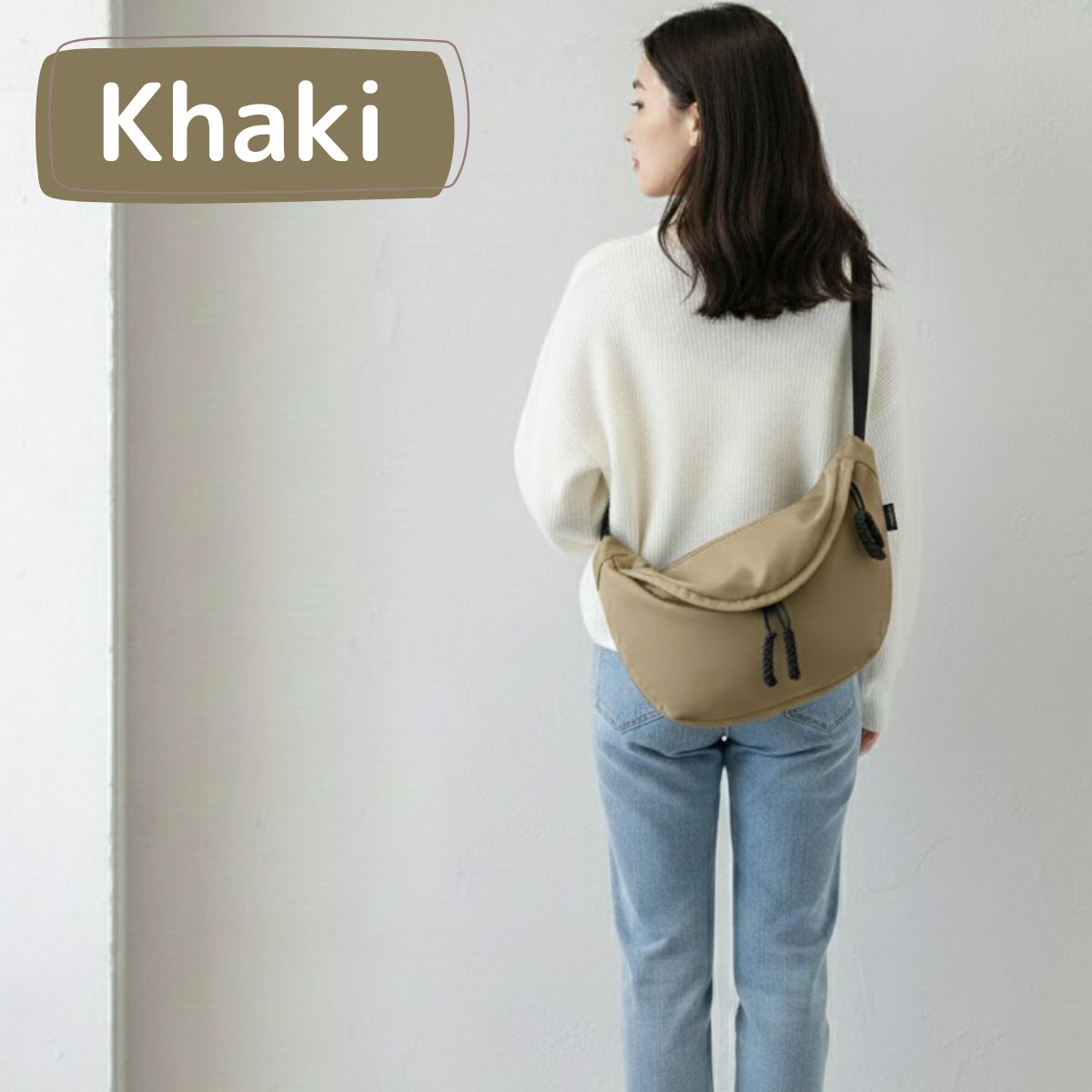 ショルダーバッグ レディース 斜めがけ 軽い 三日月型 ボディバッグ